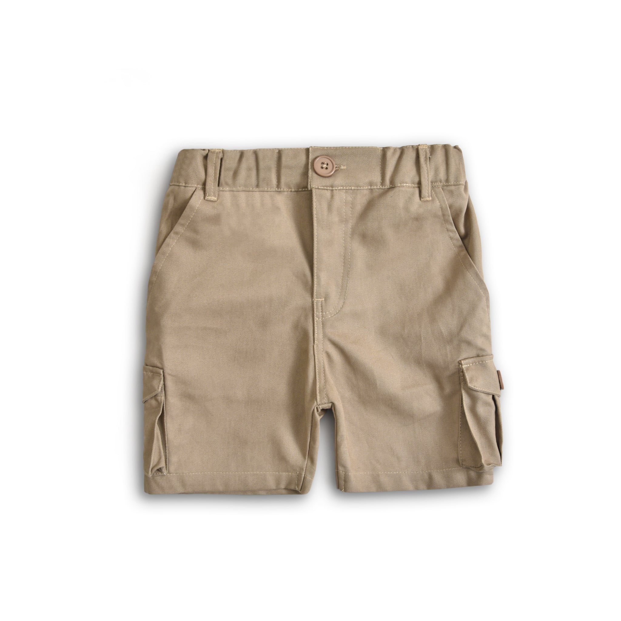 Khaki Cargo Cotton Shorts