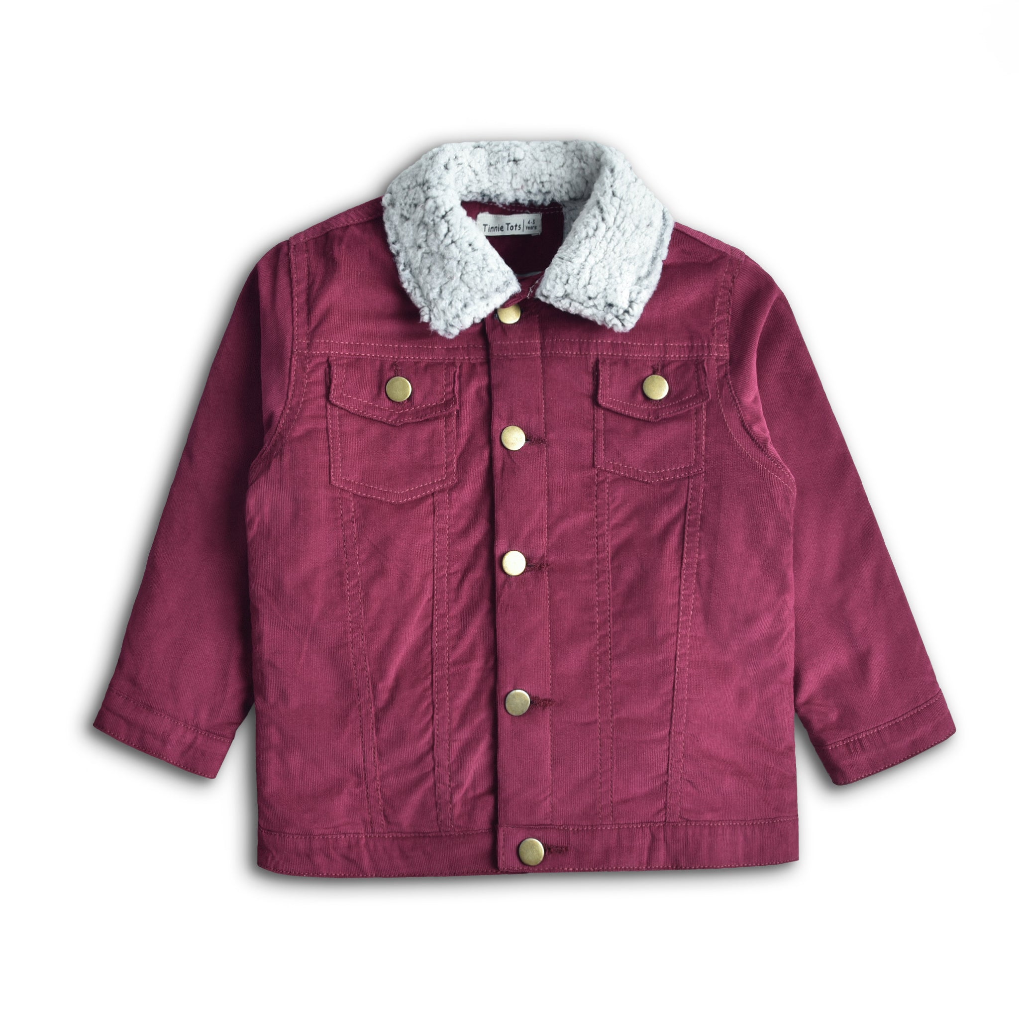 Plum Sherpa Corduroy Jacket