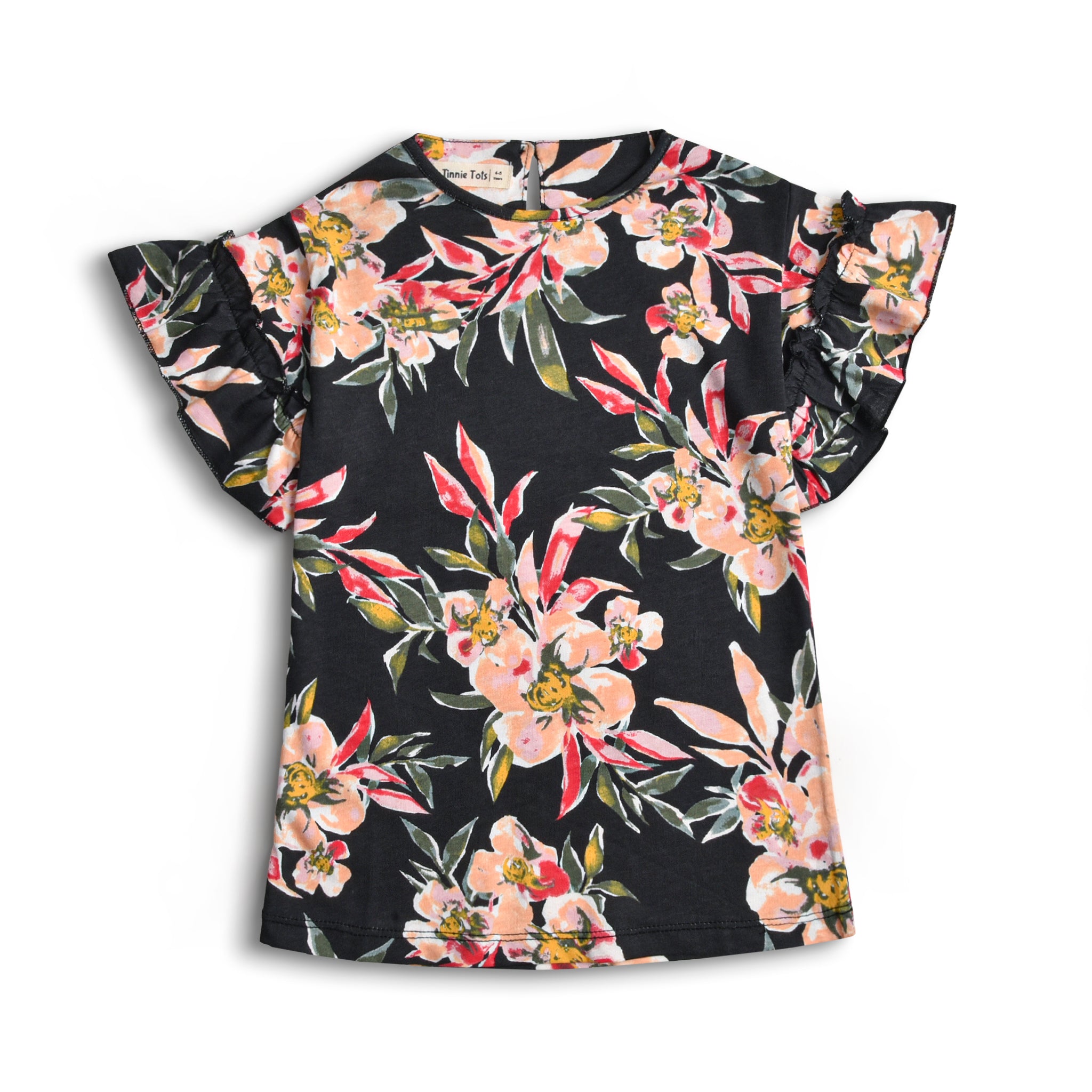 Black Floral T-shirt