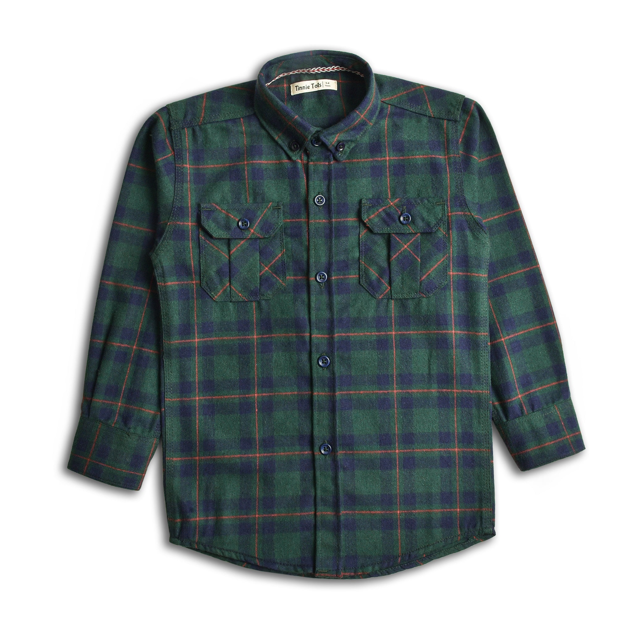 Bottle Green Flannel Shirt