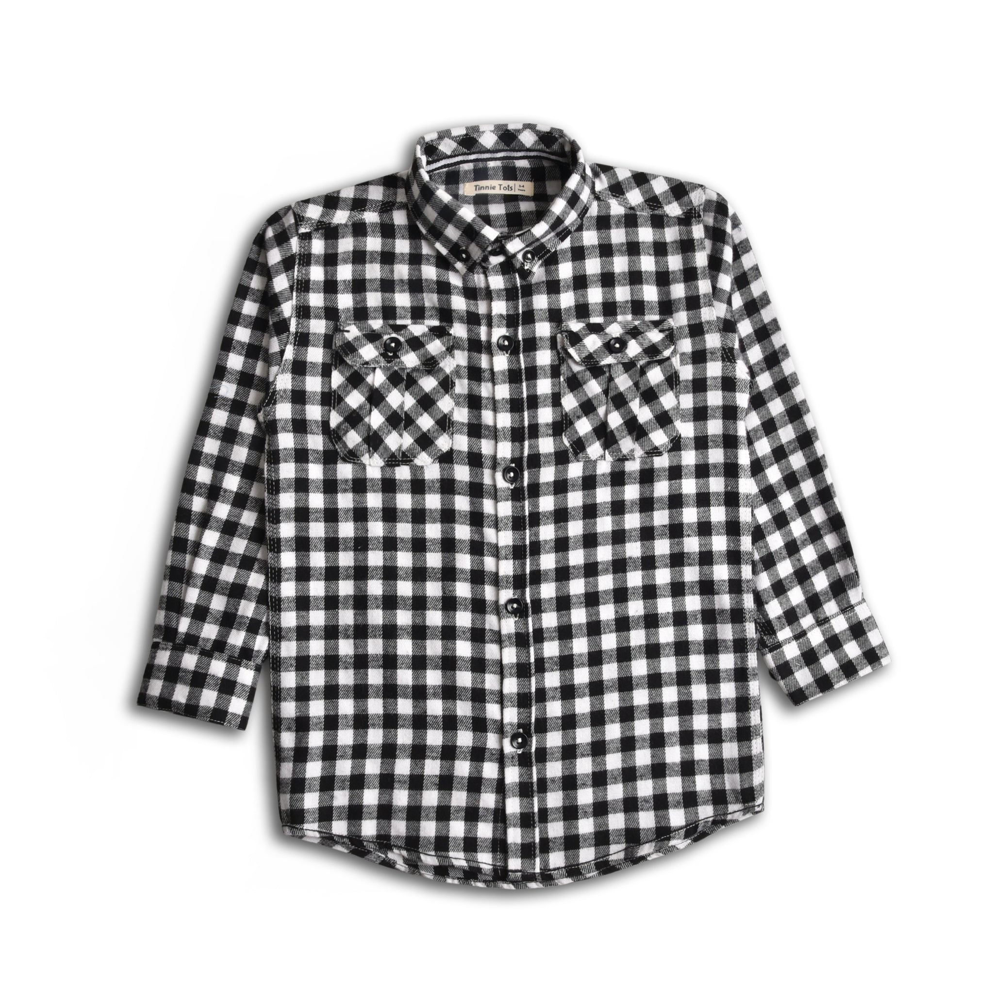 Black & White Flannel Shirt