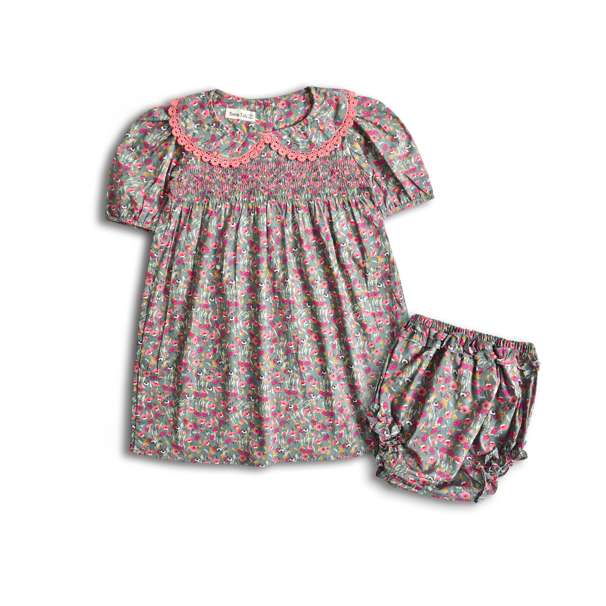 Floral Fusion Cotton Frock Set (2pc)