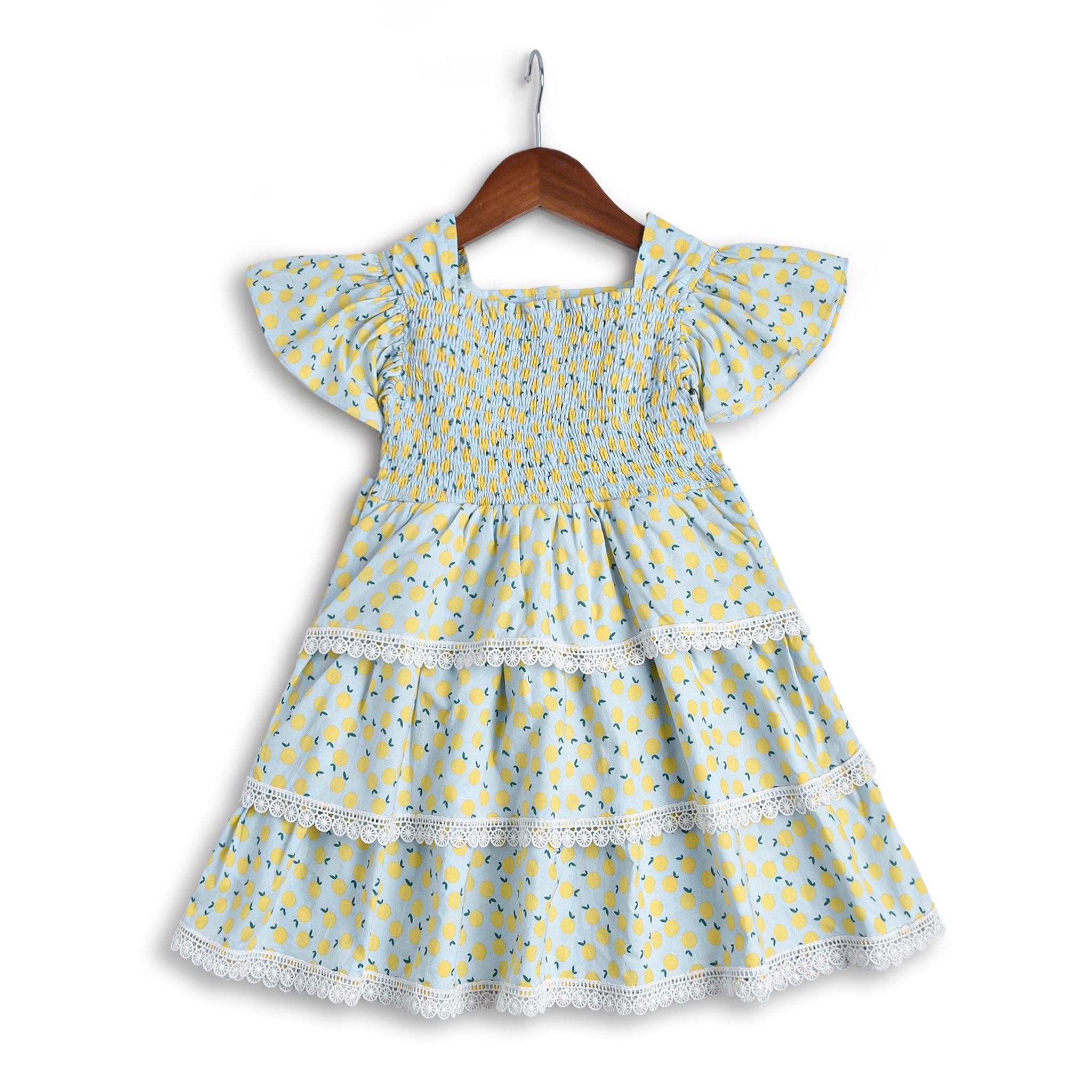 Lemon Garden Smocking Dress