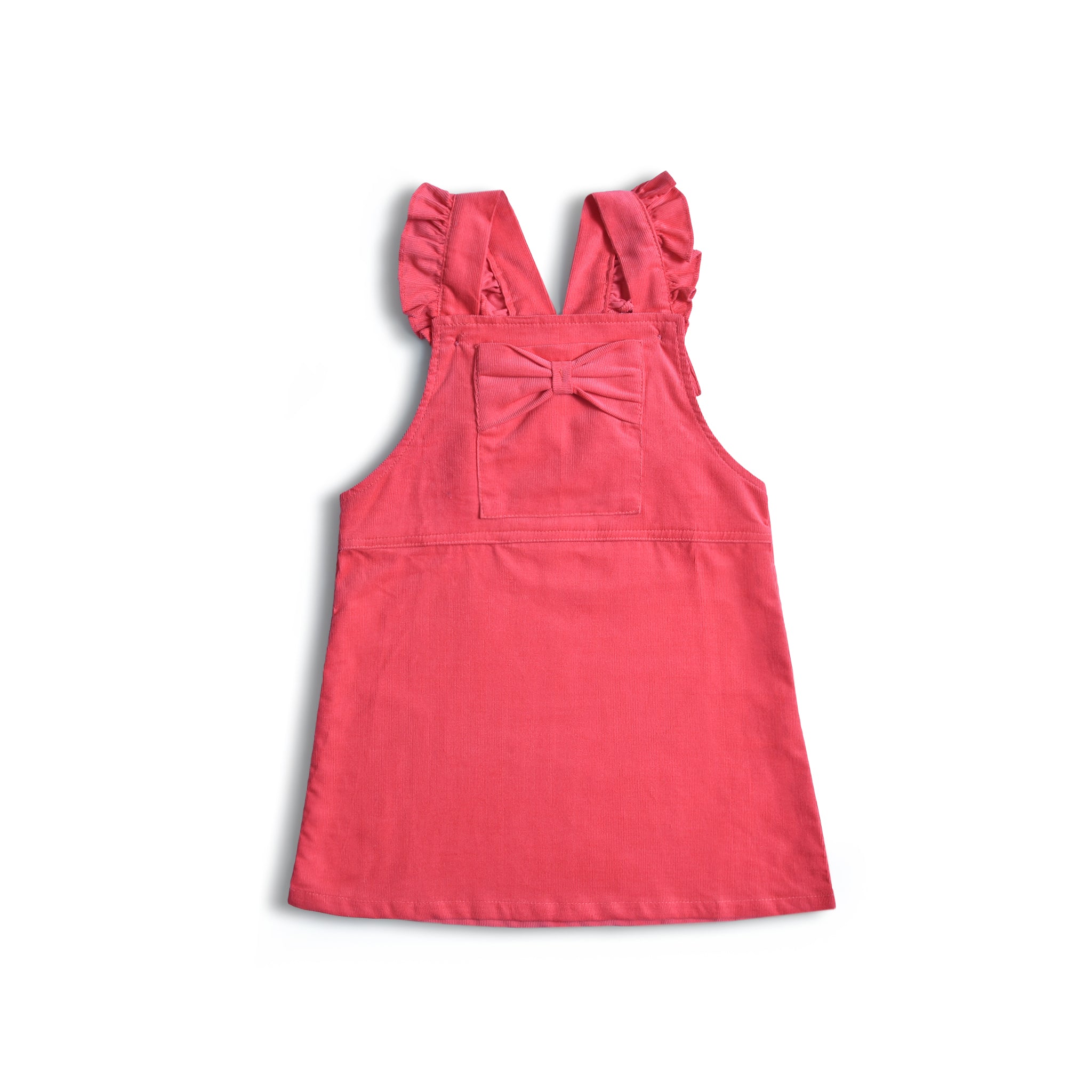 Pink Corduroy Jumper Dress Set