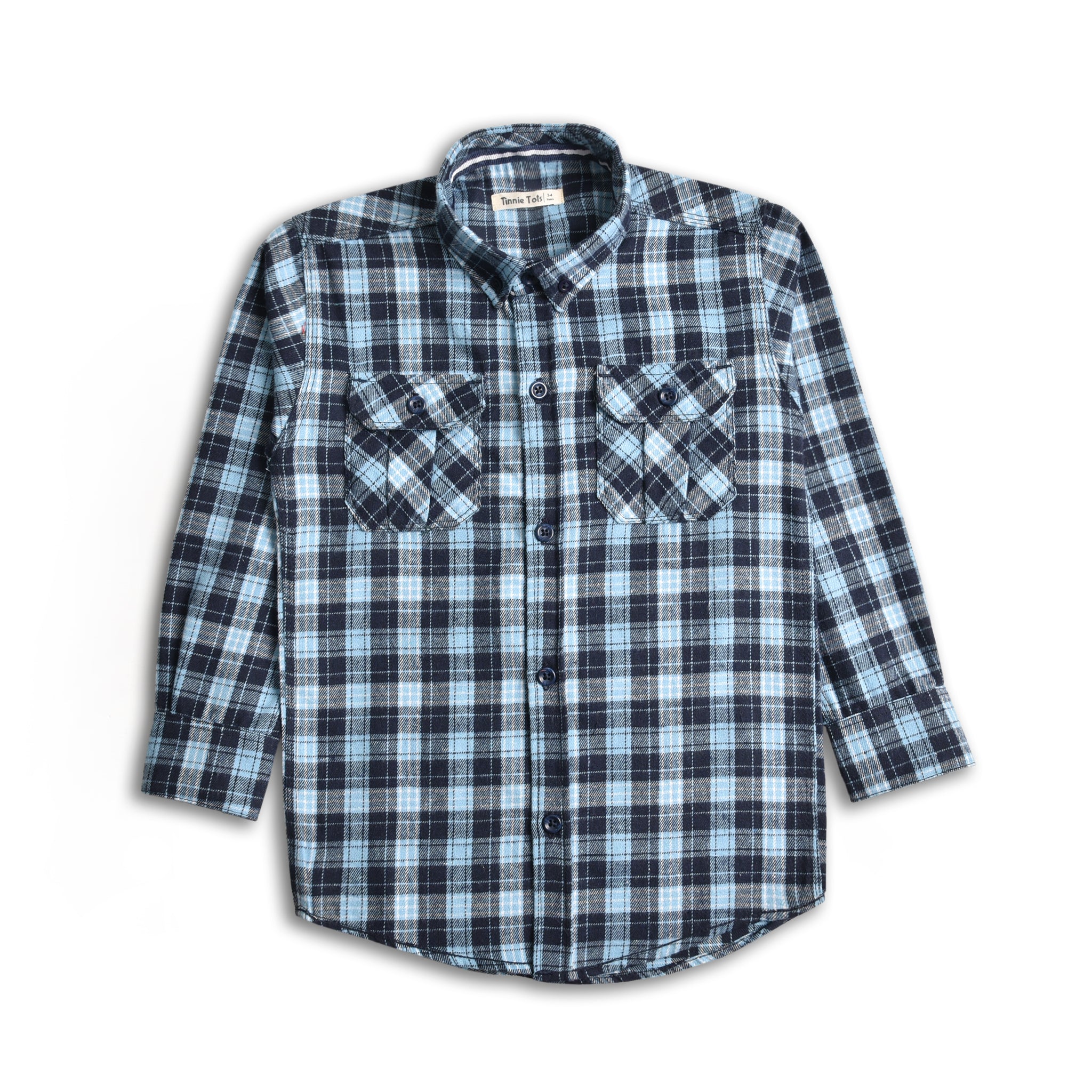 Ice Blue Flannel Shirt