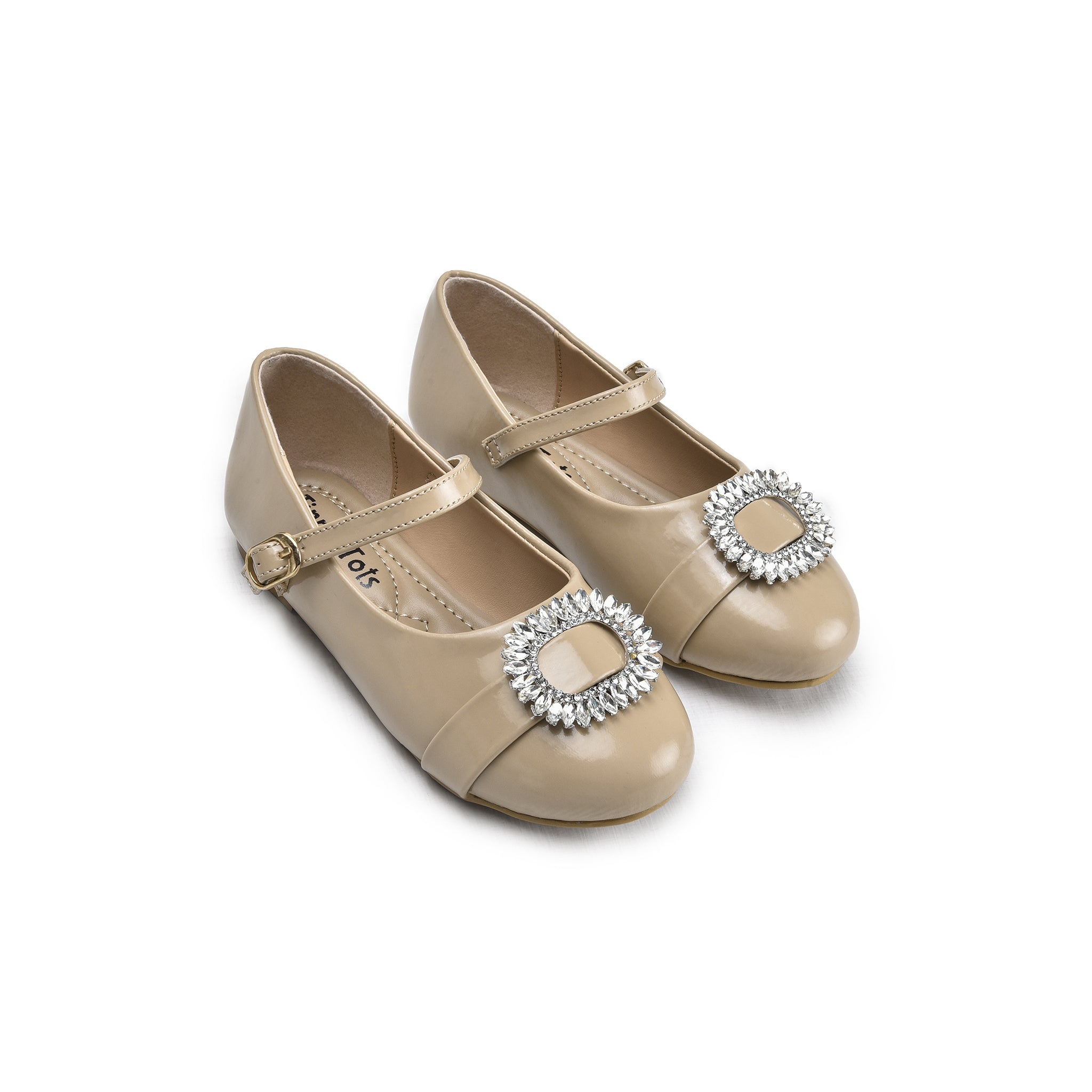 Beige Patent Pumps