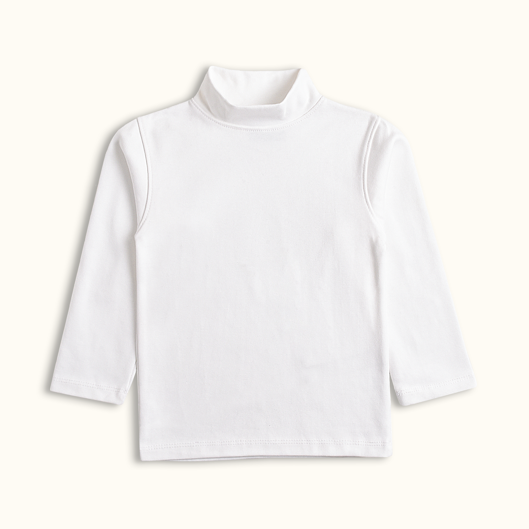 White Mock Neck