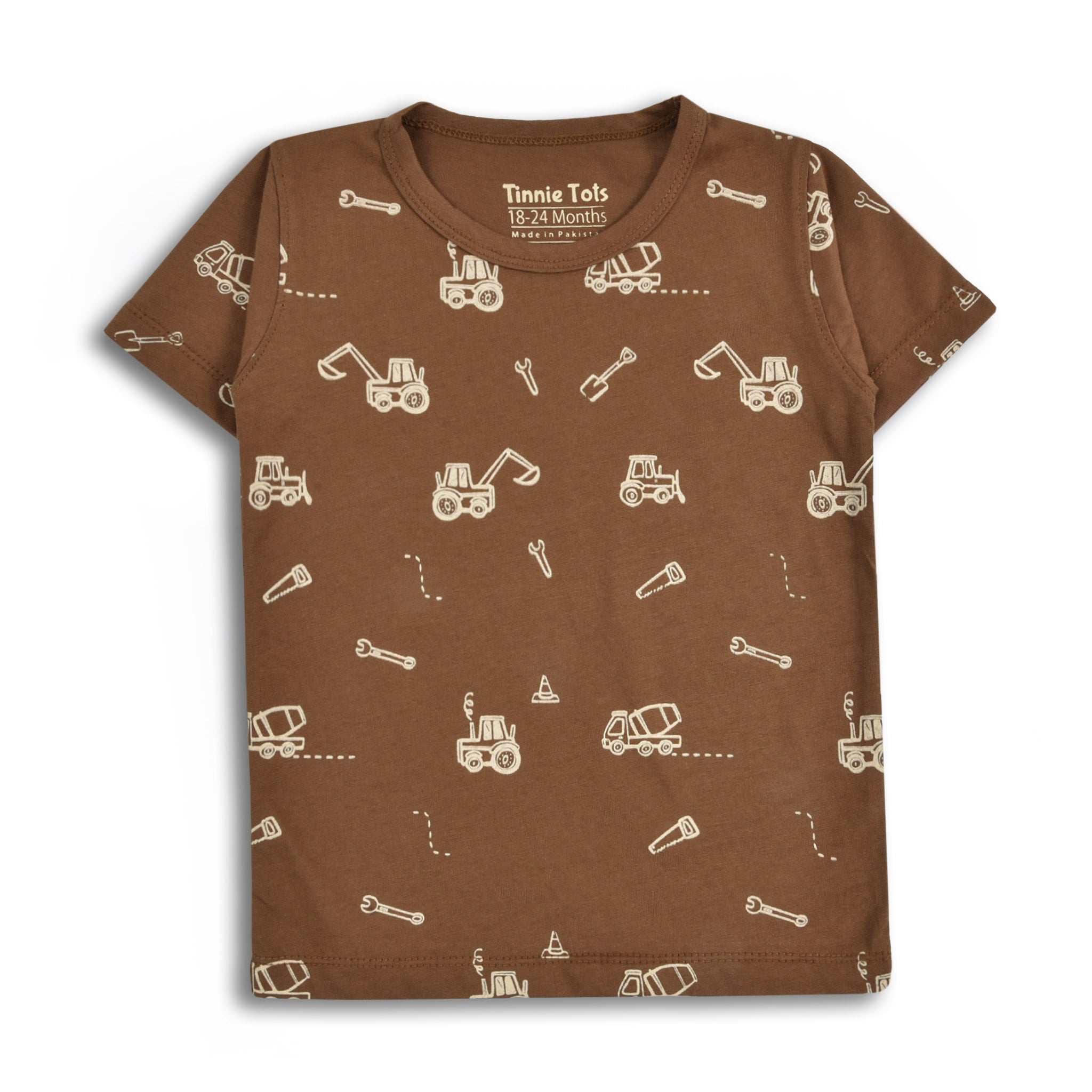 Brown Printed T-Shirt