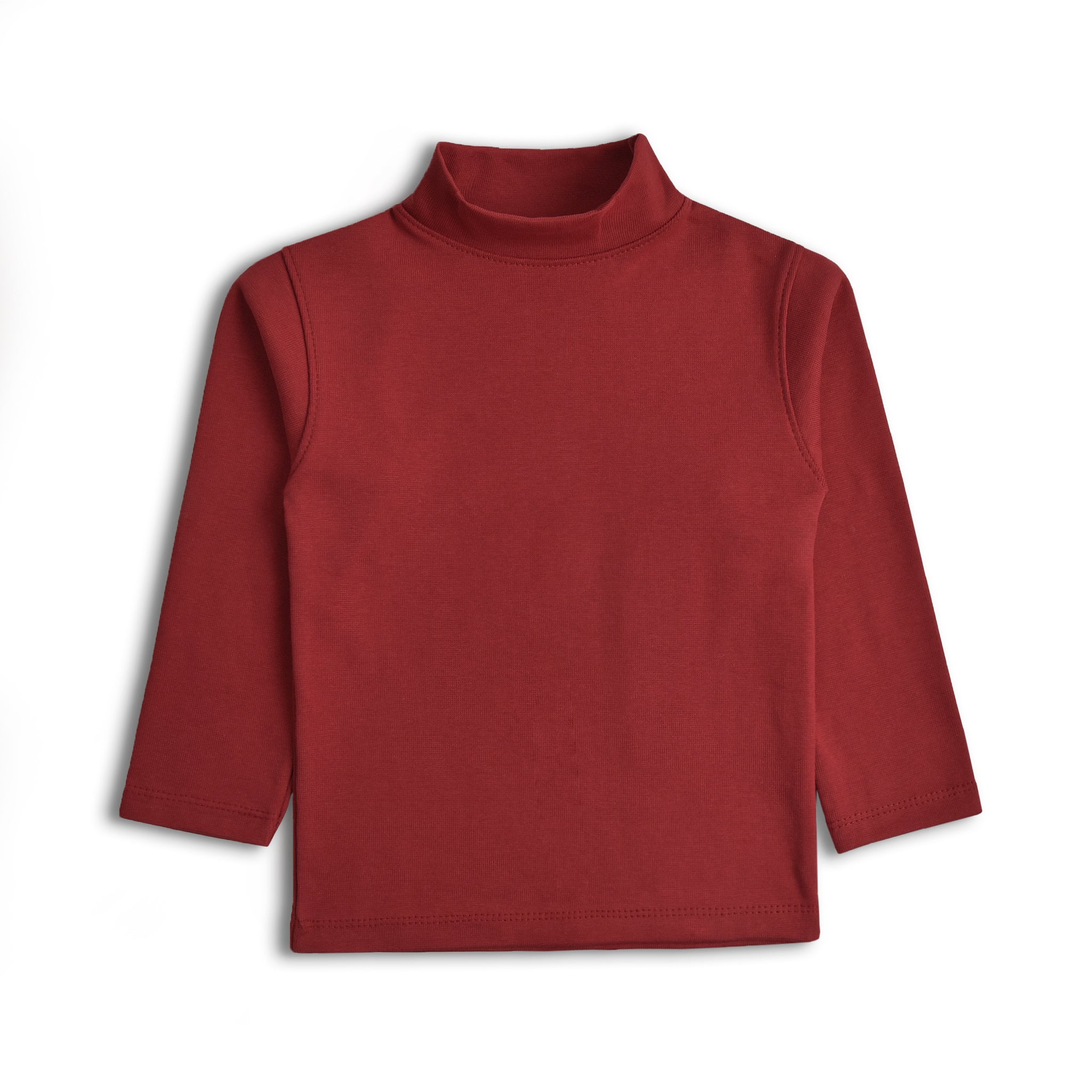 Deep Red Mock Neck