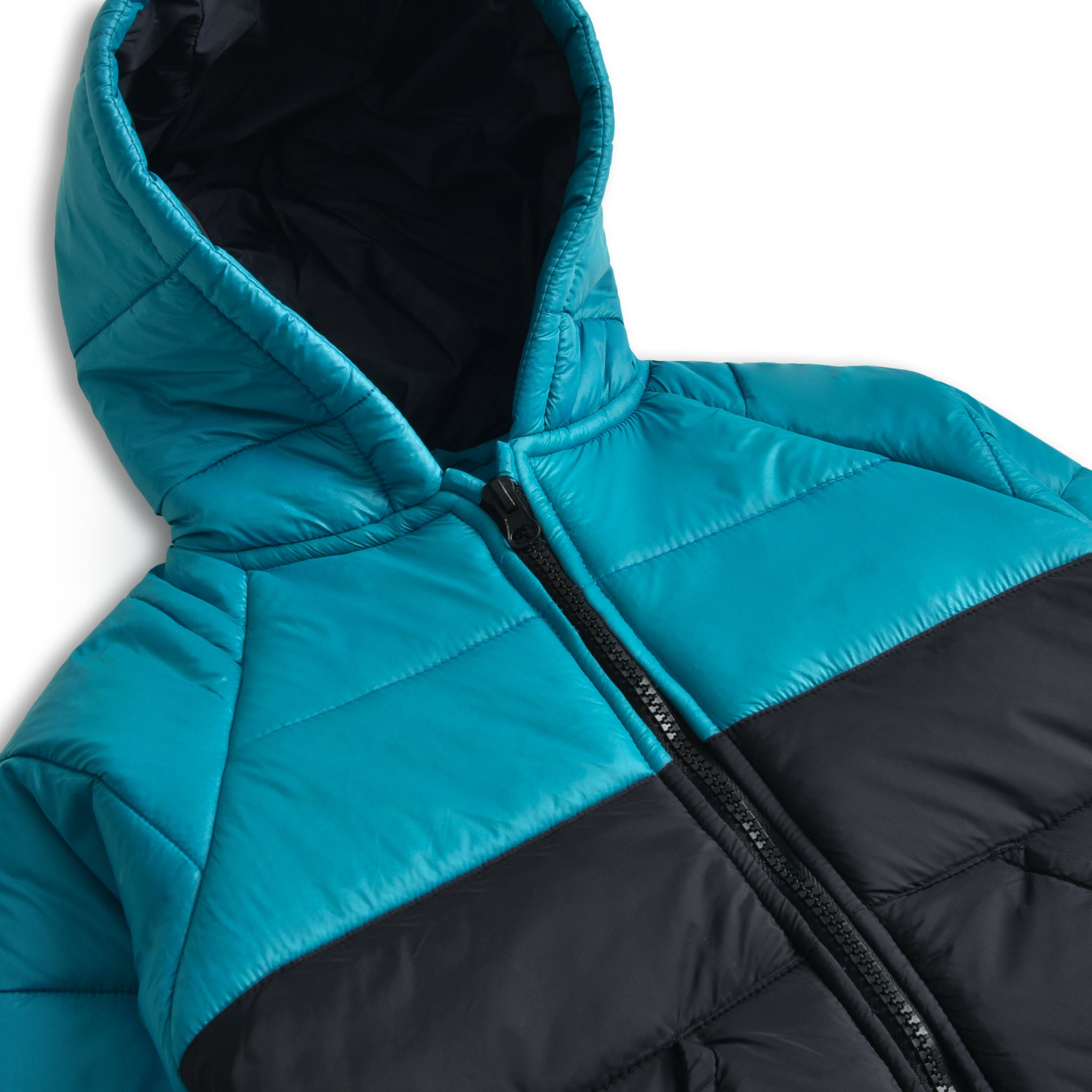 Blue & Black Puffer Jacket