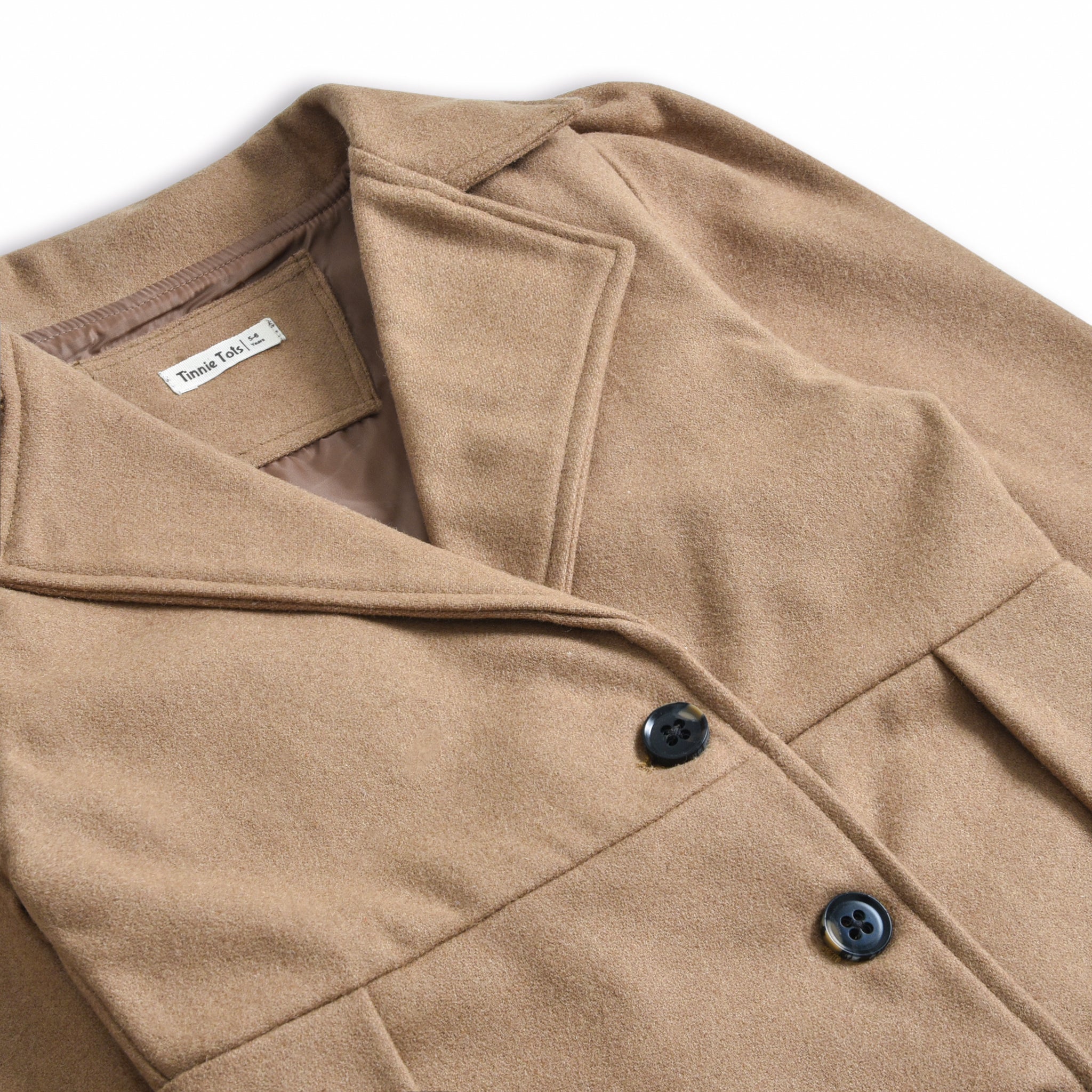 Brown Pleated Long Coat
