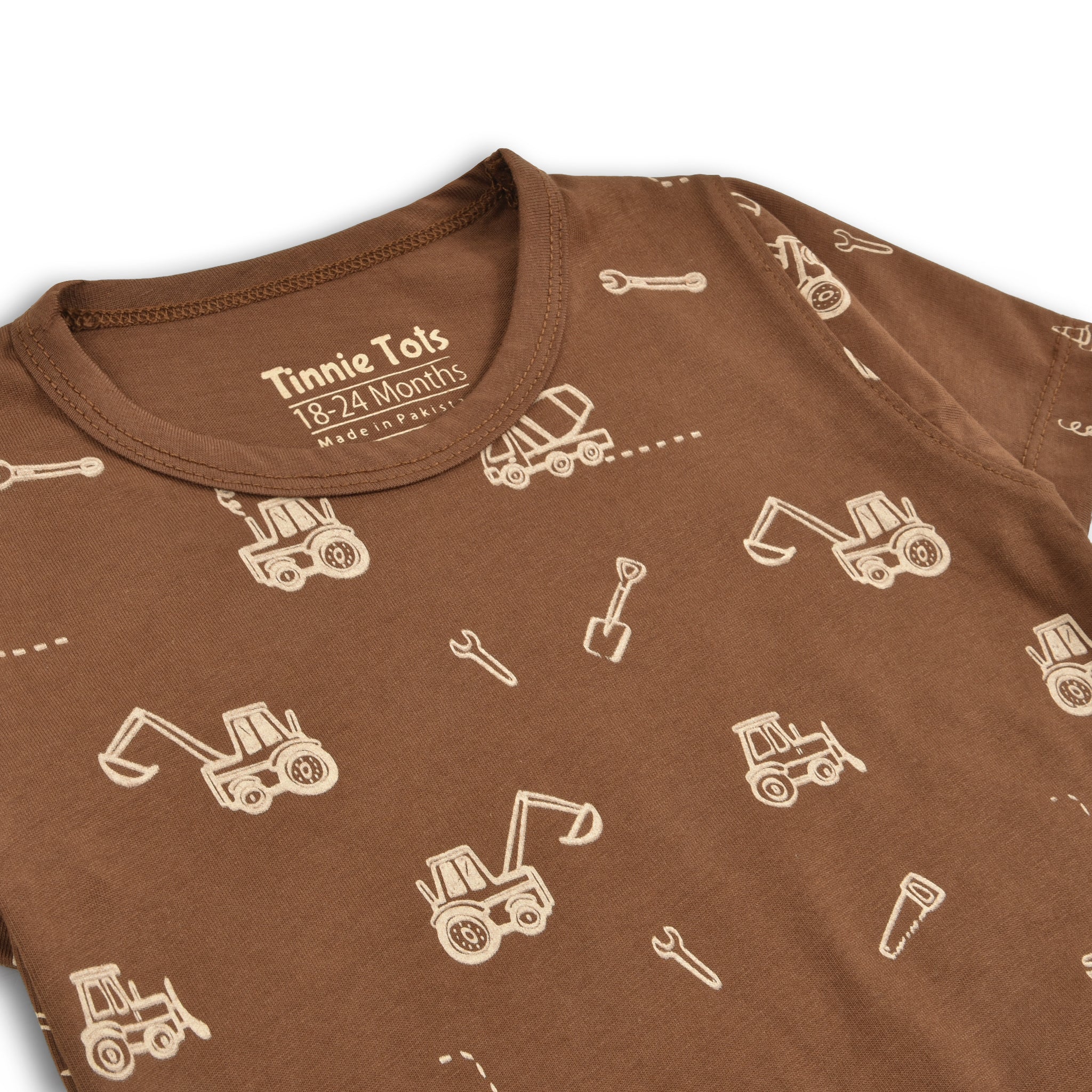 Brown Printed T-Shirt