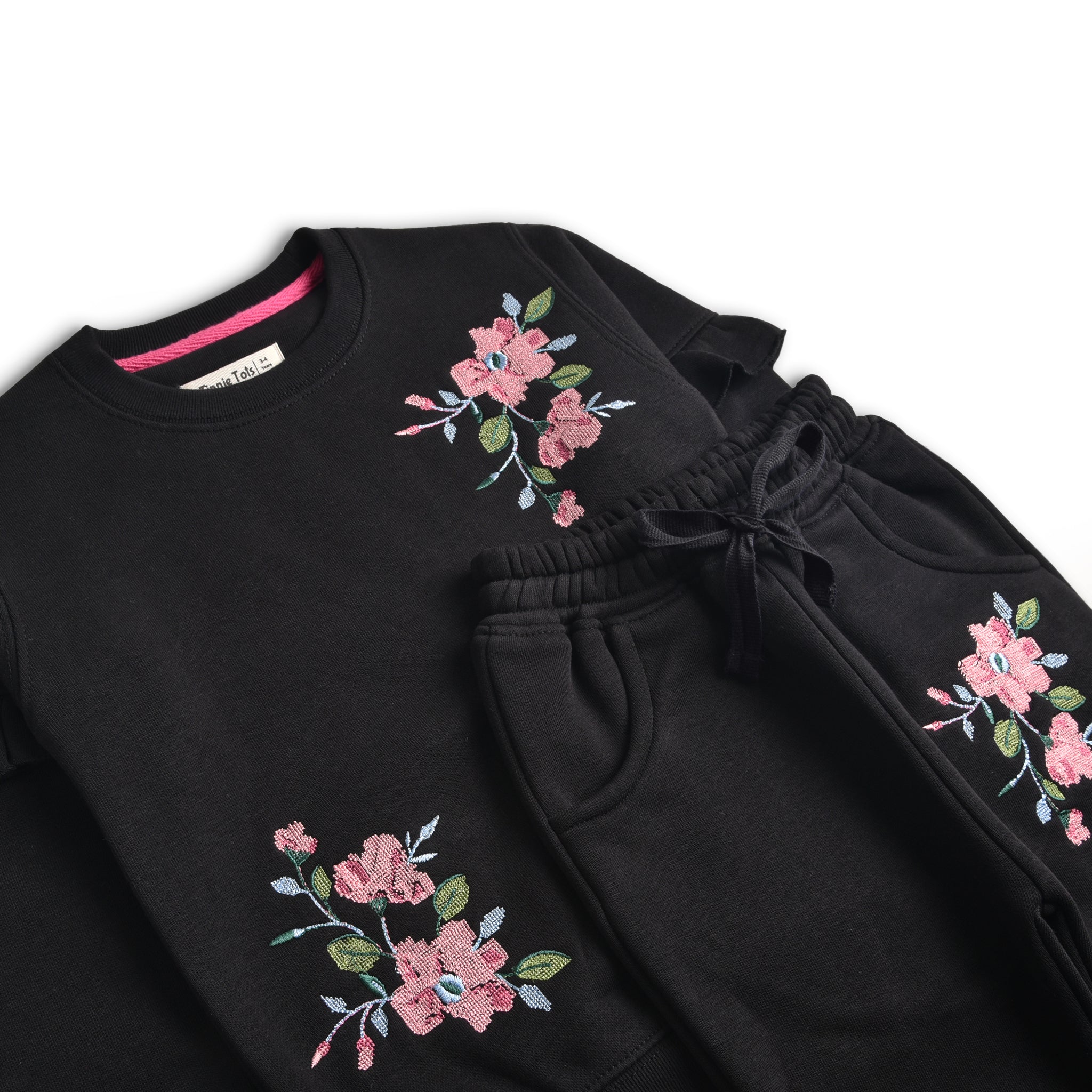 Floral Embroidered Fleece Set (2pc)