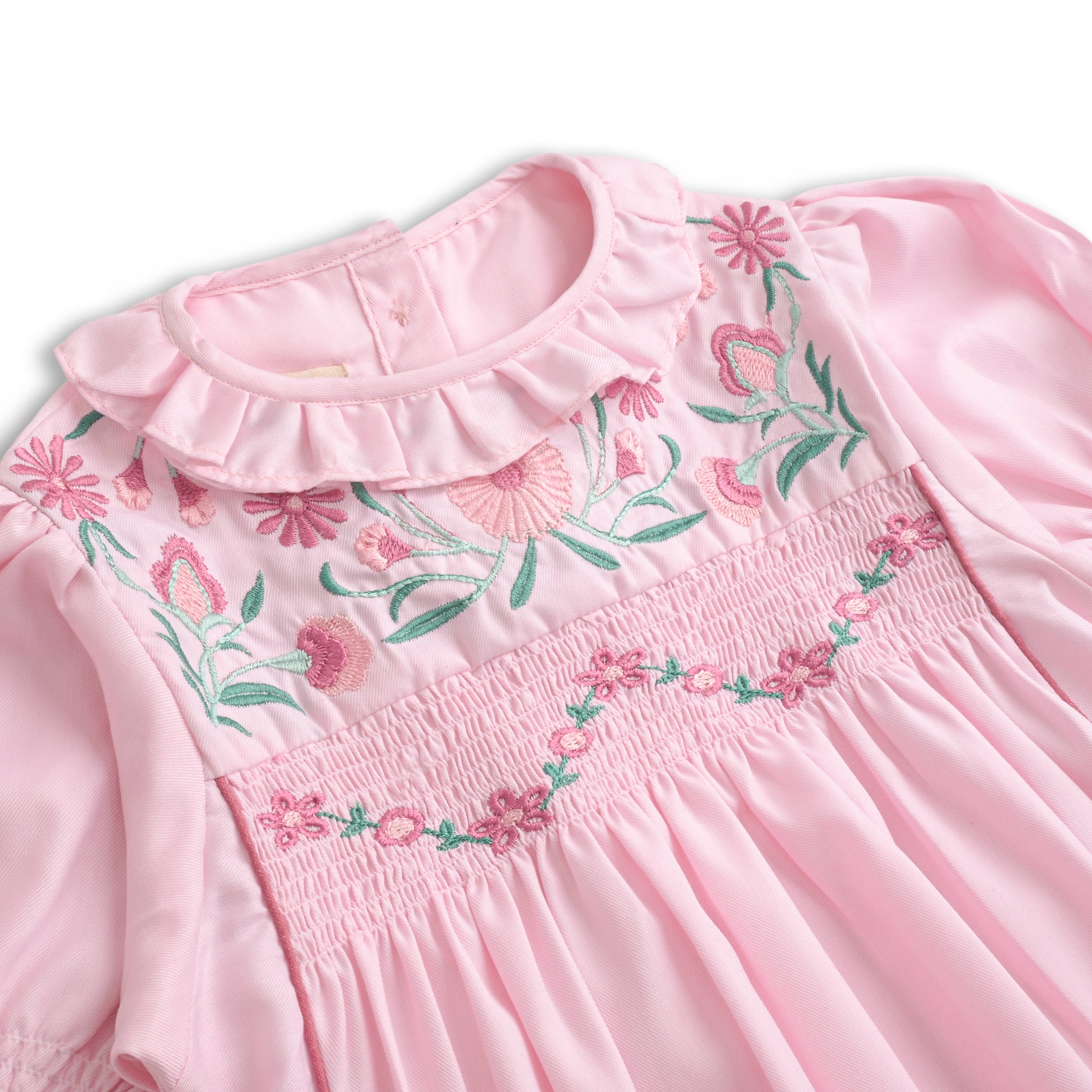 Barbie Embroidered Smocked Dress