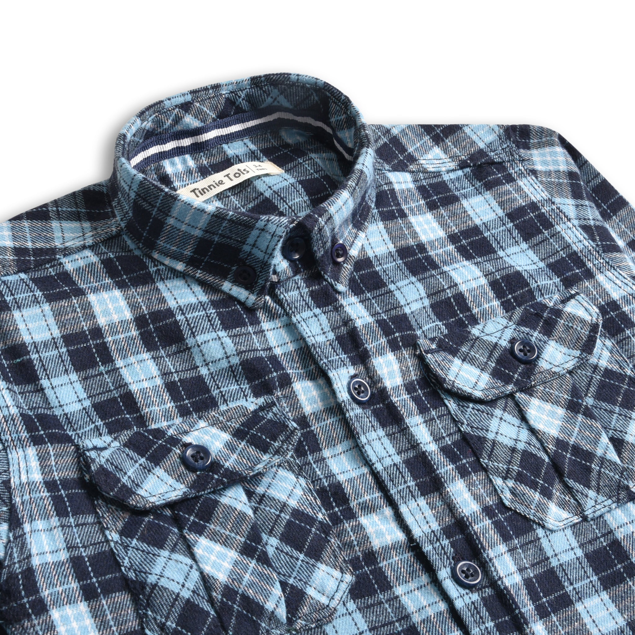 Ice Blue Flannel Shirt