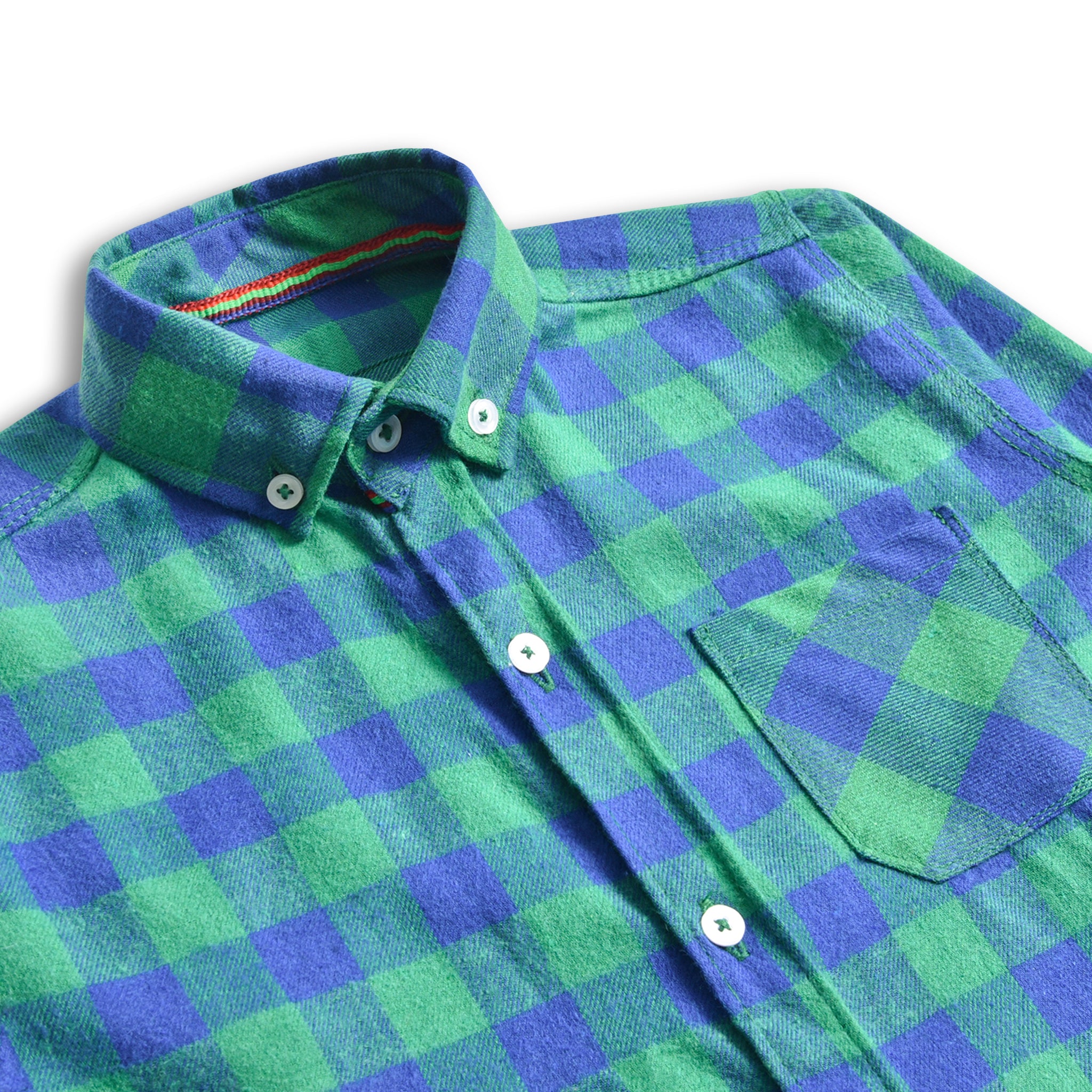 Aquatic Flannel Checkered Shirt