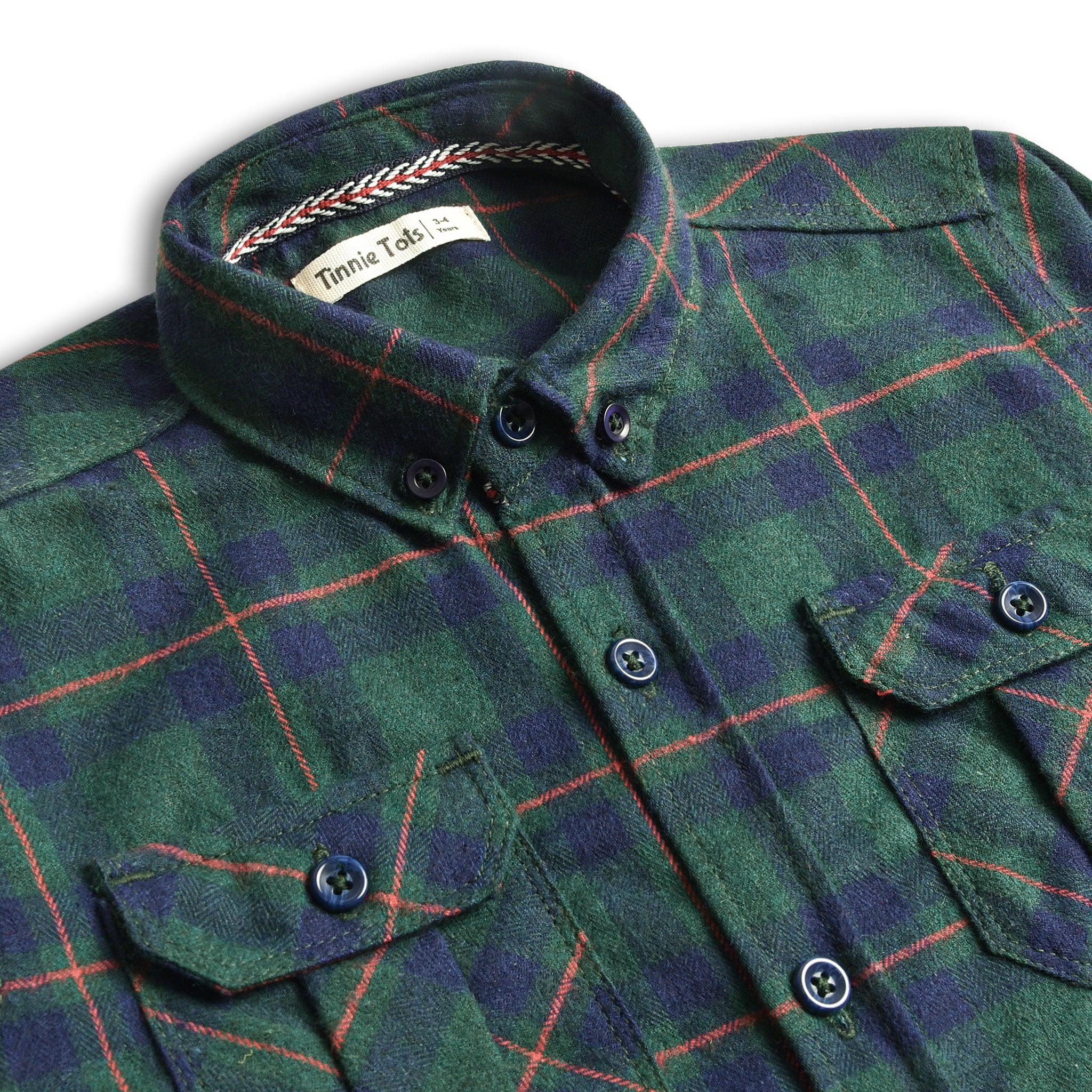 Bottle Green Flannel Shirt