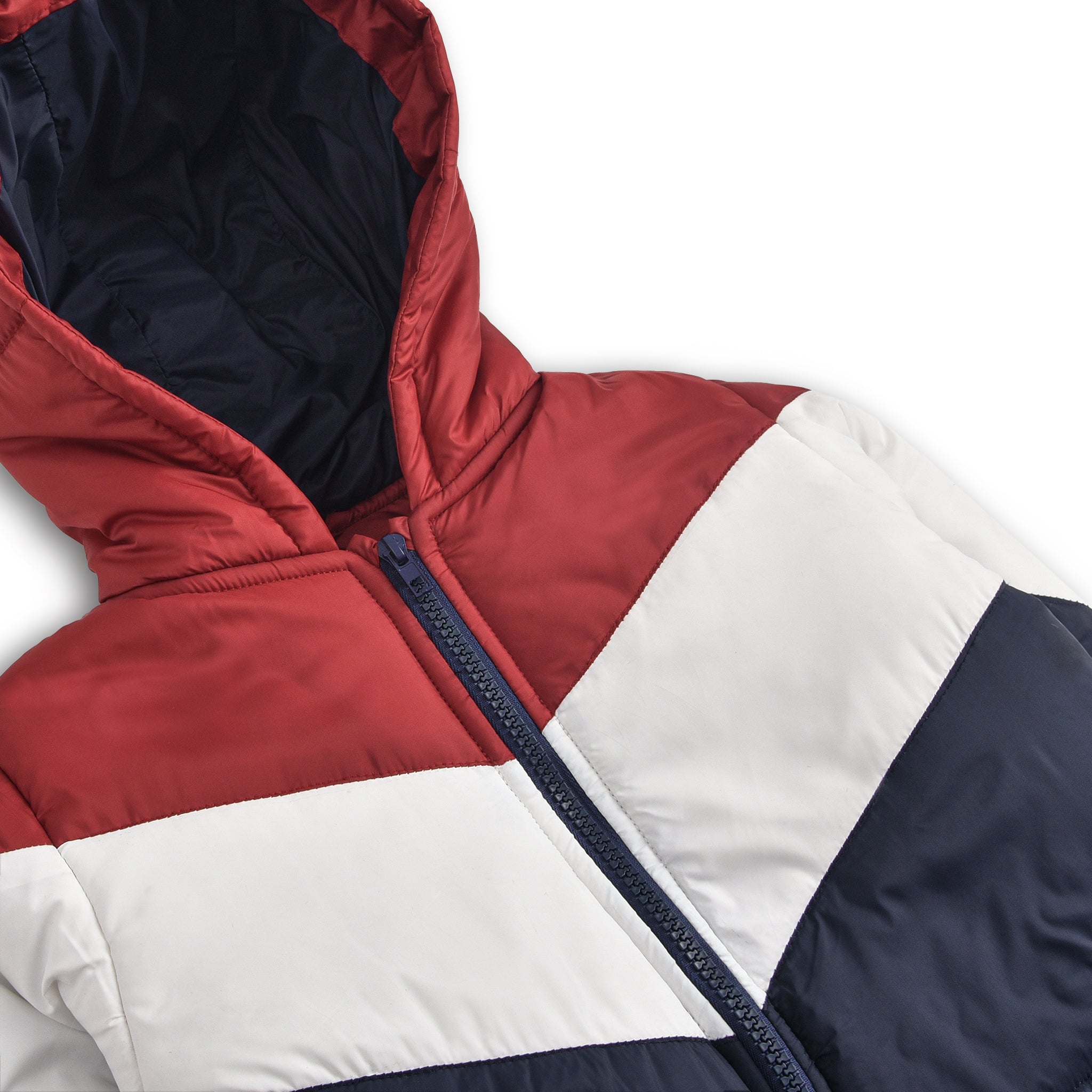 Navy & Red Puffer Jacket