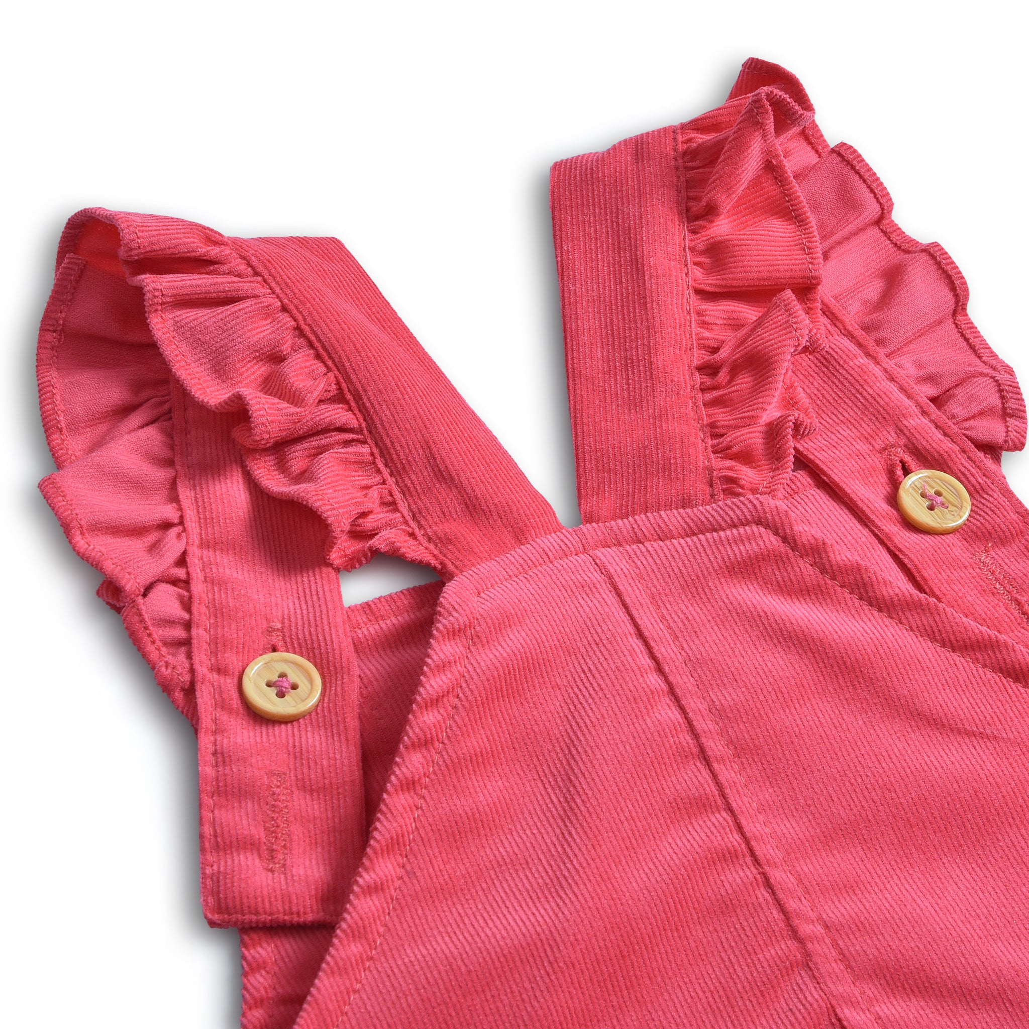 Pink Corduroy Jumper Dress Set