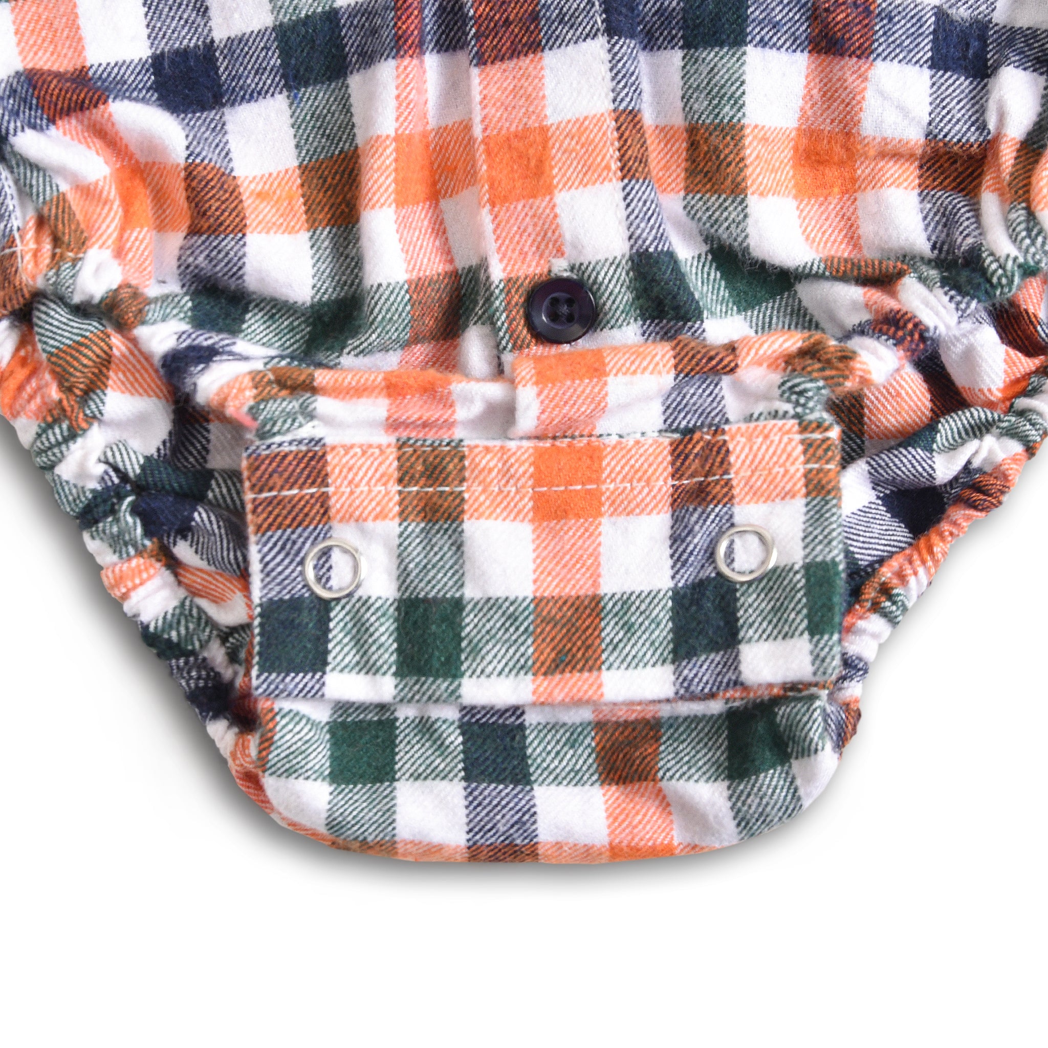 Multi Checkered Flannel Romper Shirt