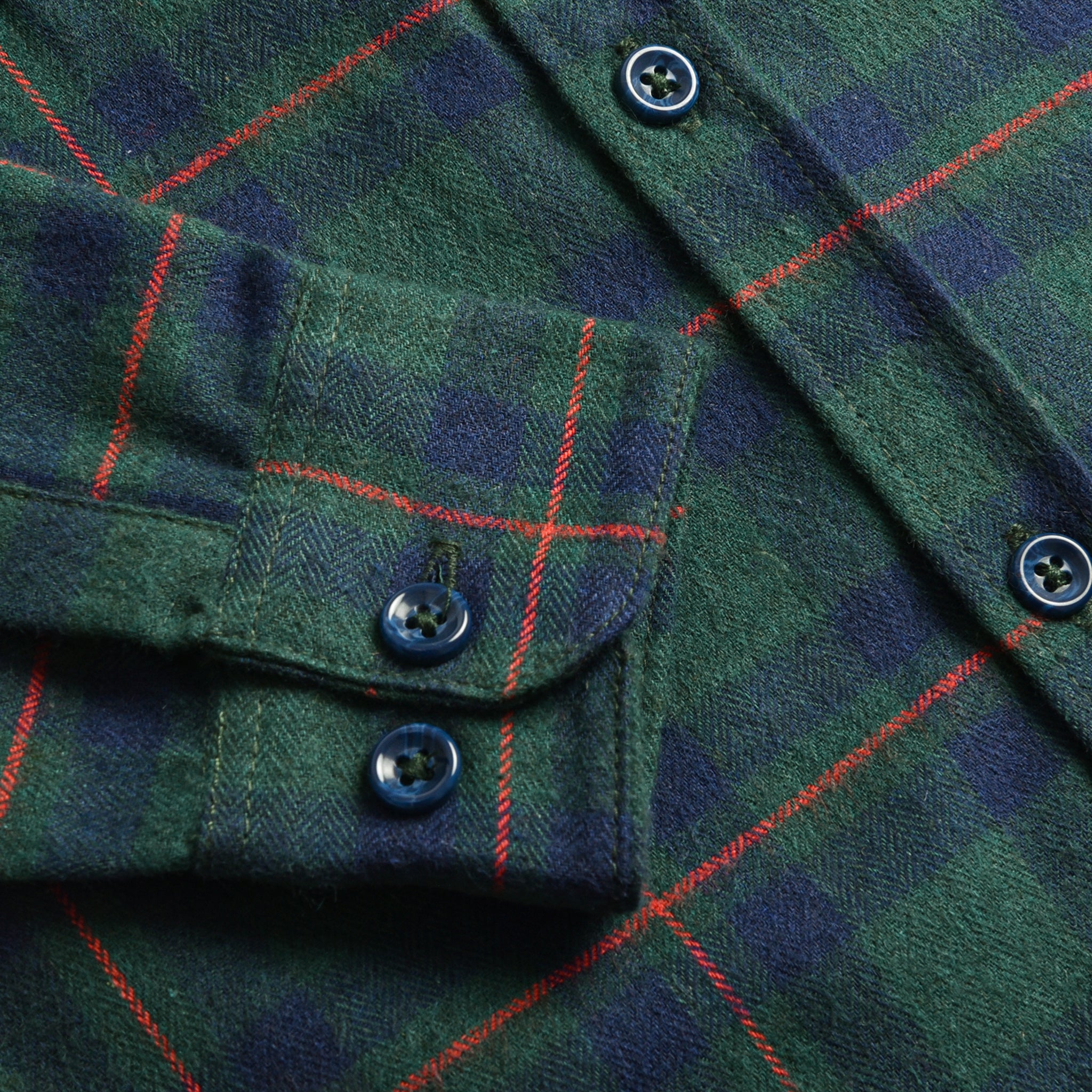 Bottle Green Flannel Shirt