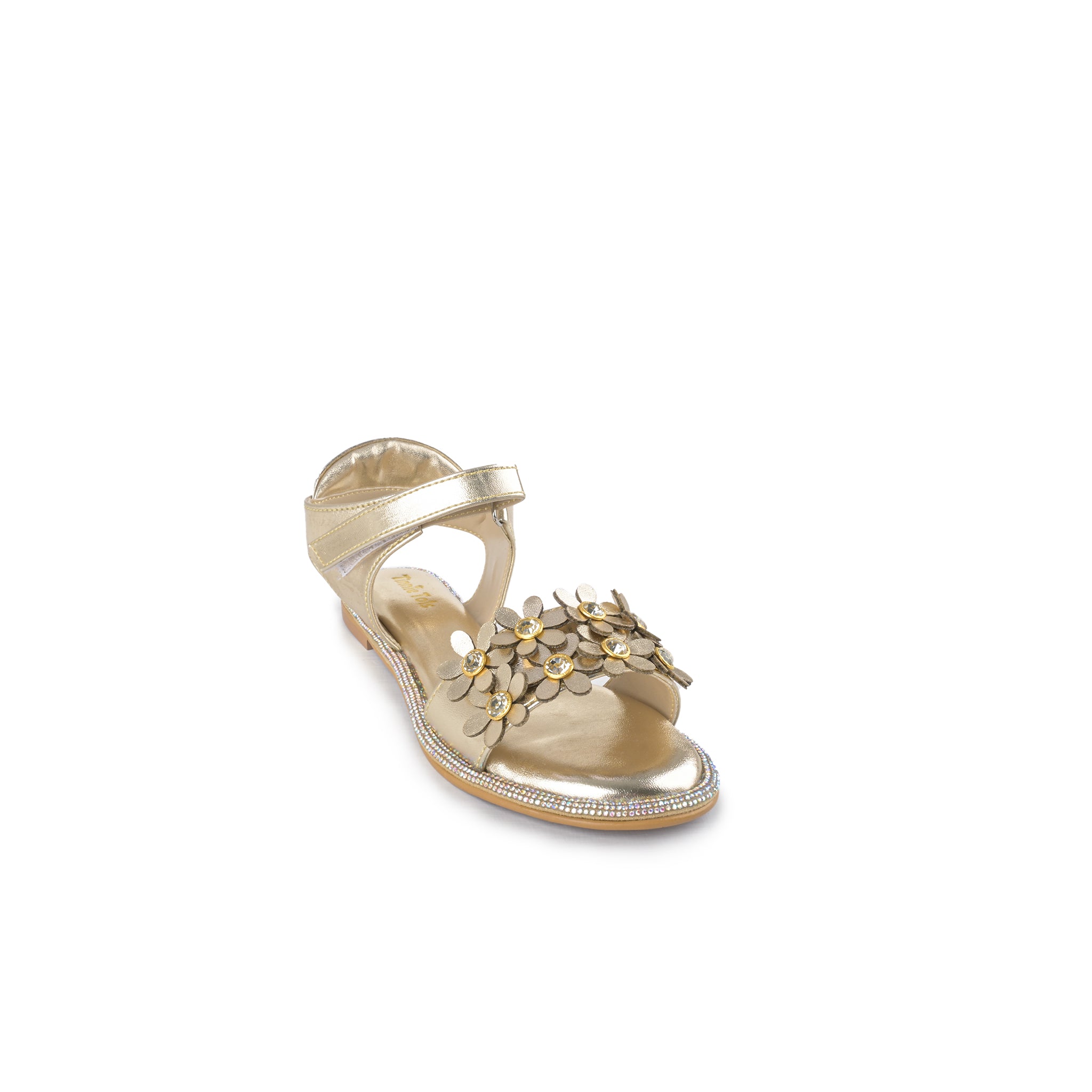 Golden Embellished Sandals