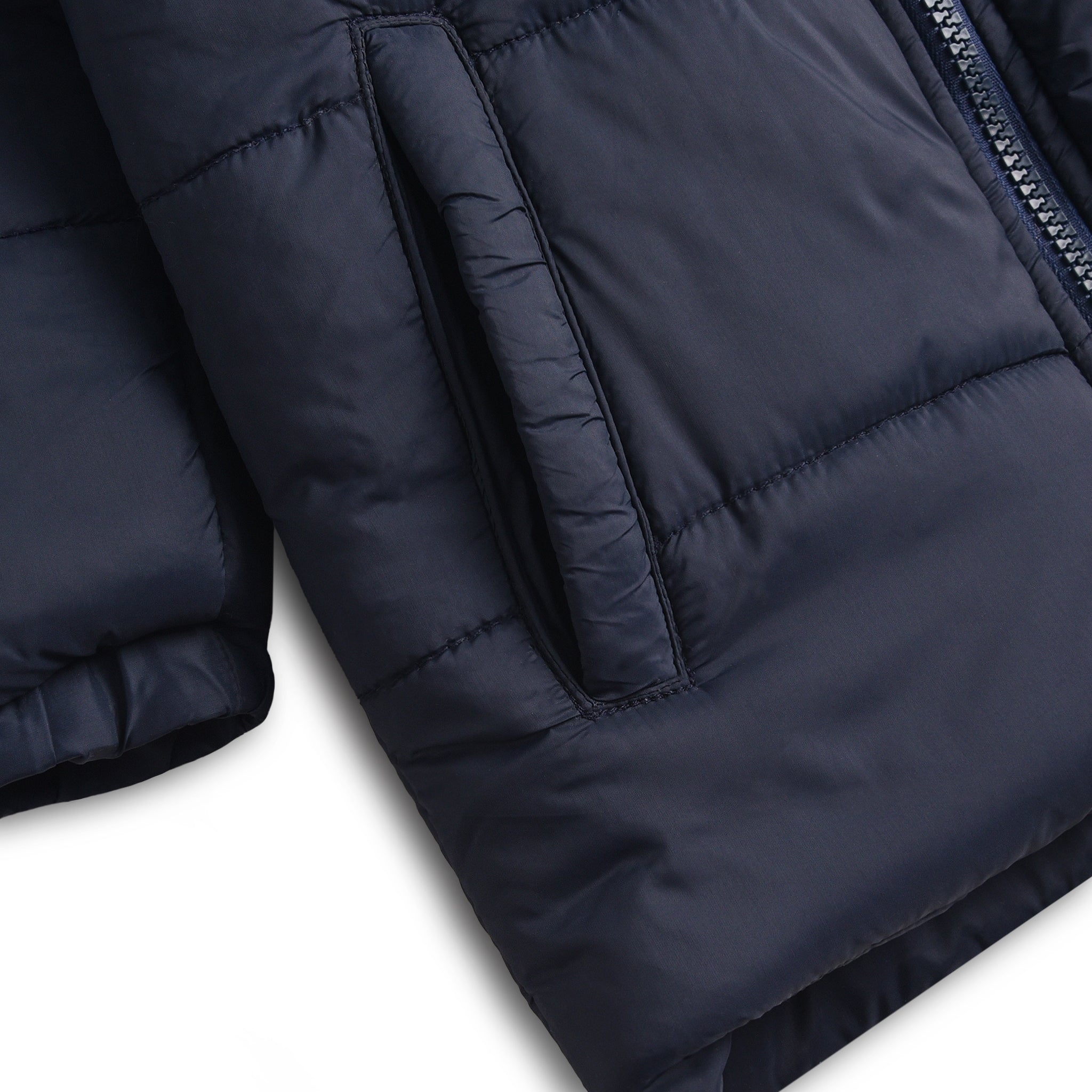 Navy & Red Puffer Jacket