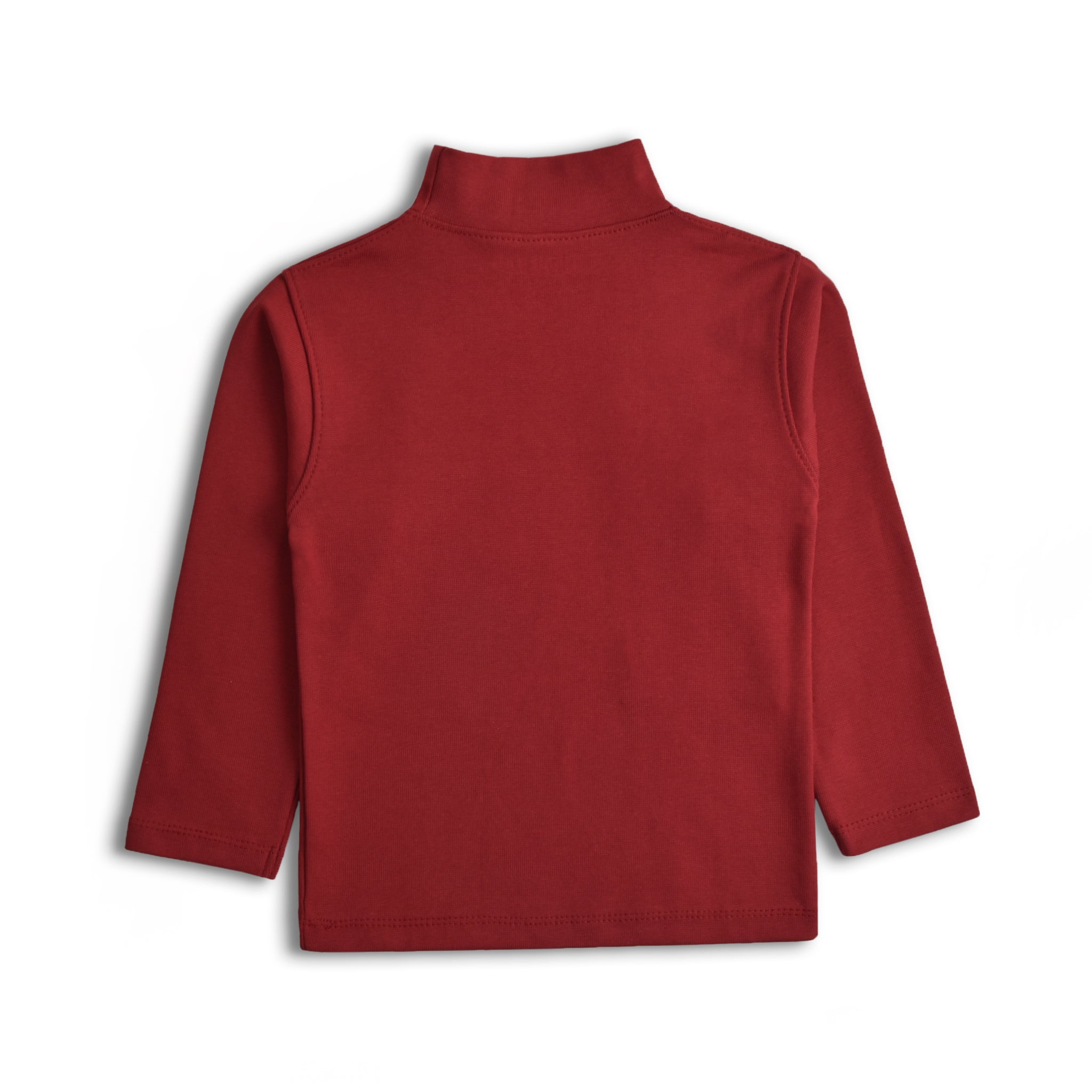 Deep Red Mock Neck