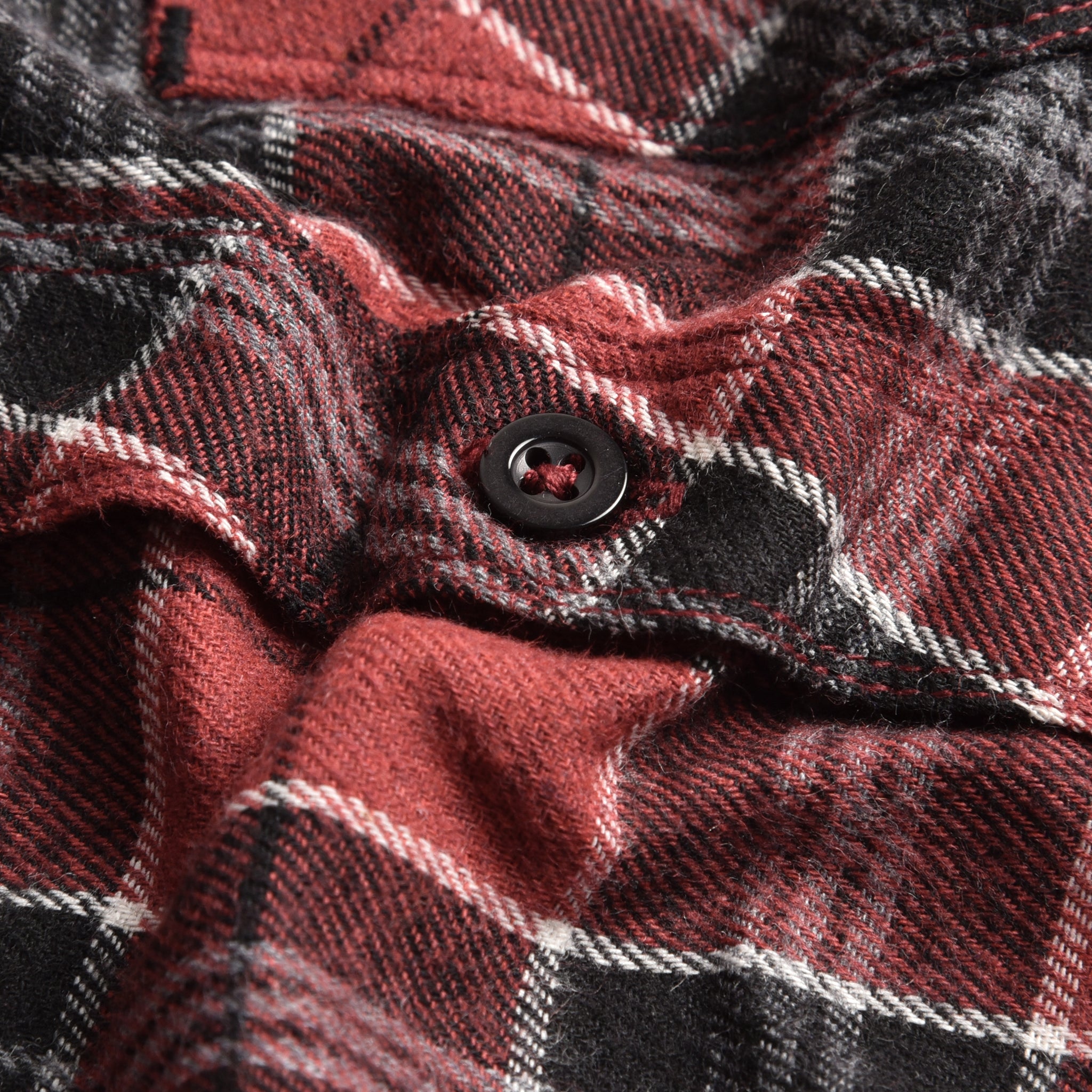 Maroon Checkered Flannel Shirt