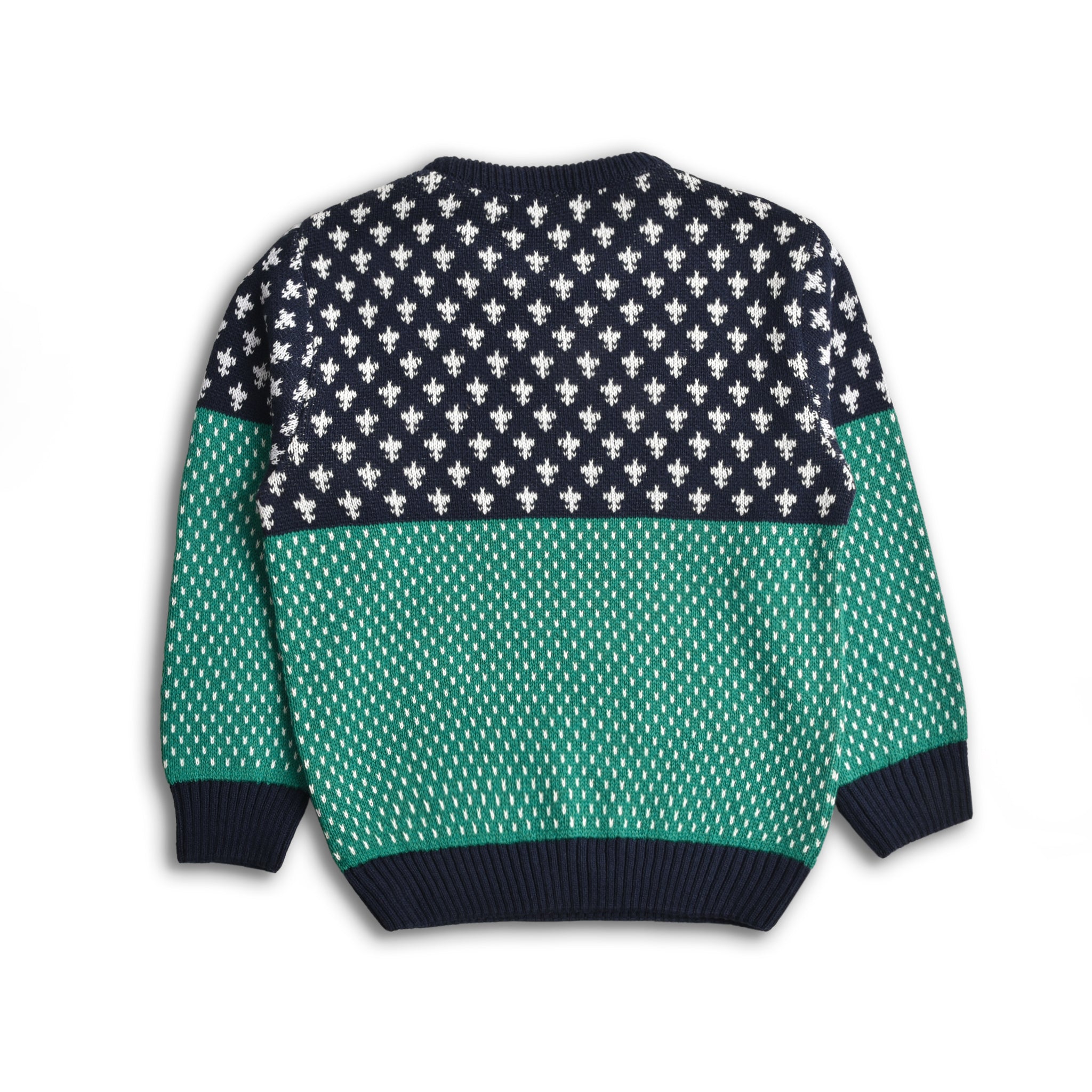 Navy & Emerald Knitted Sweater