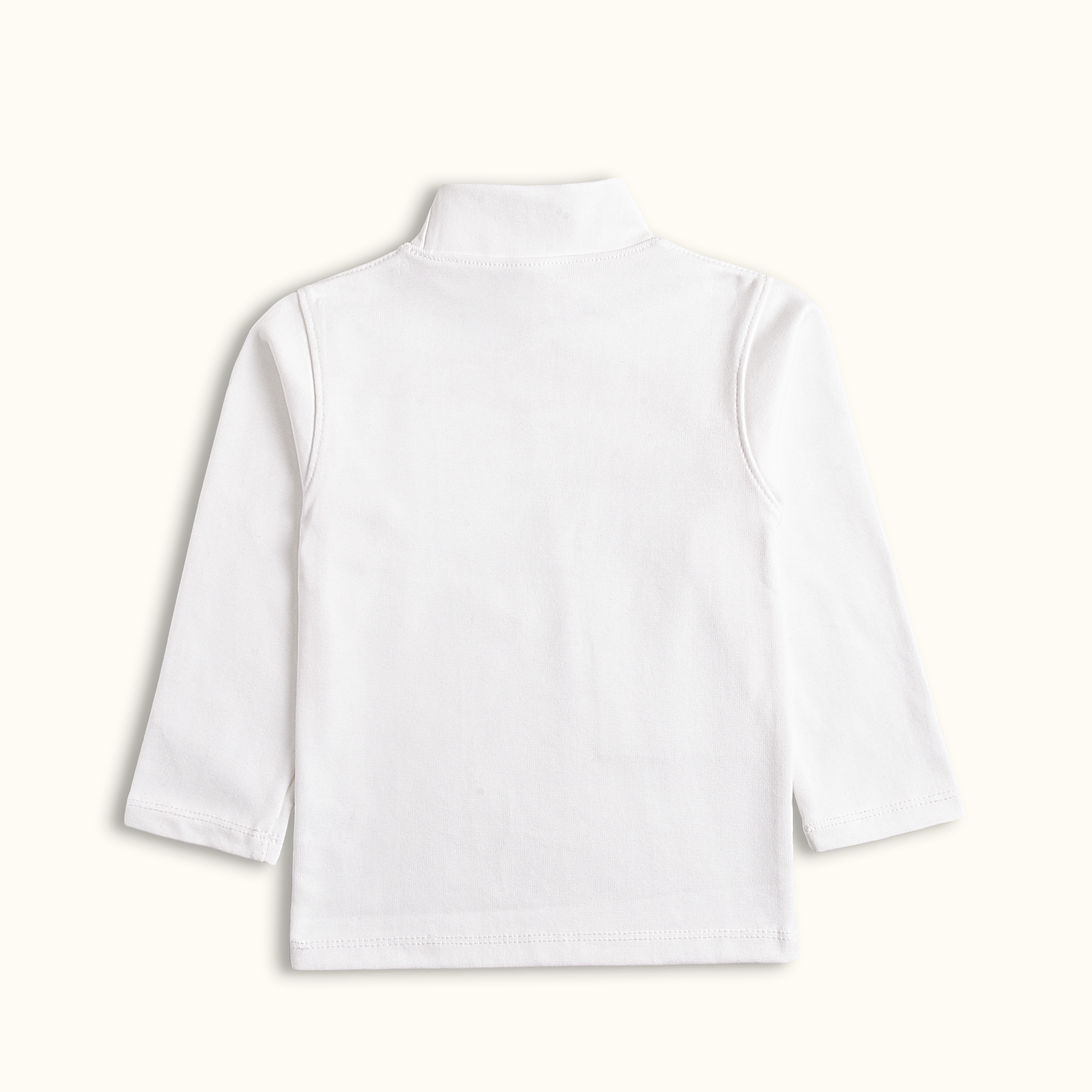 White Mock Neck