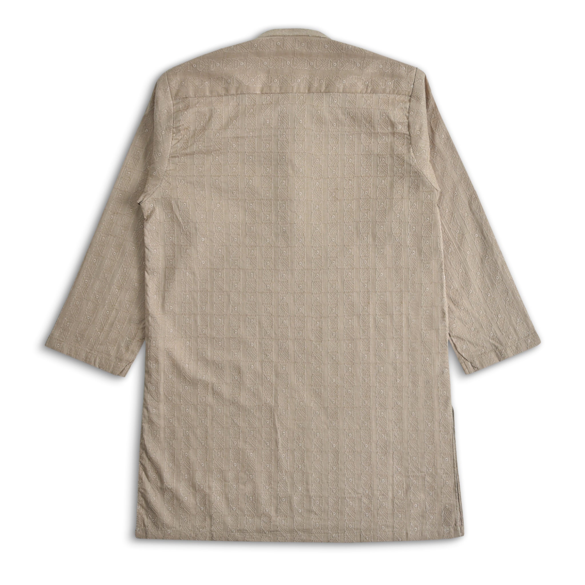 Khaki Embroidered Kurta