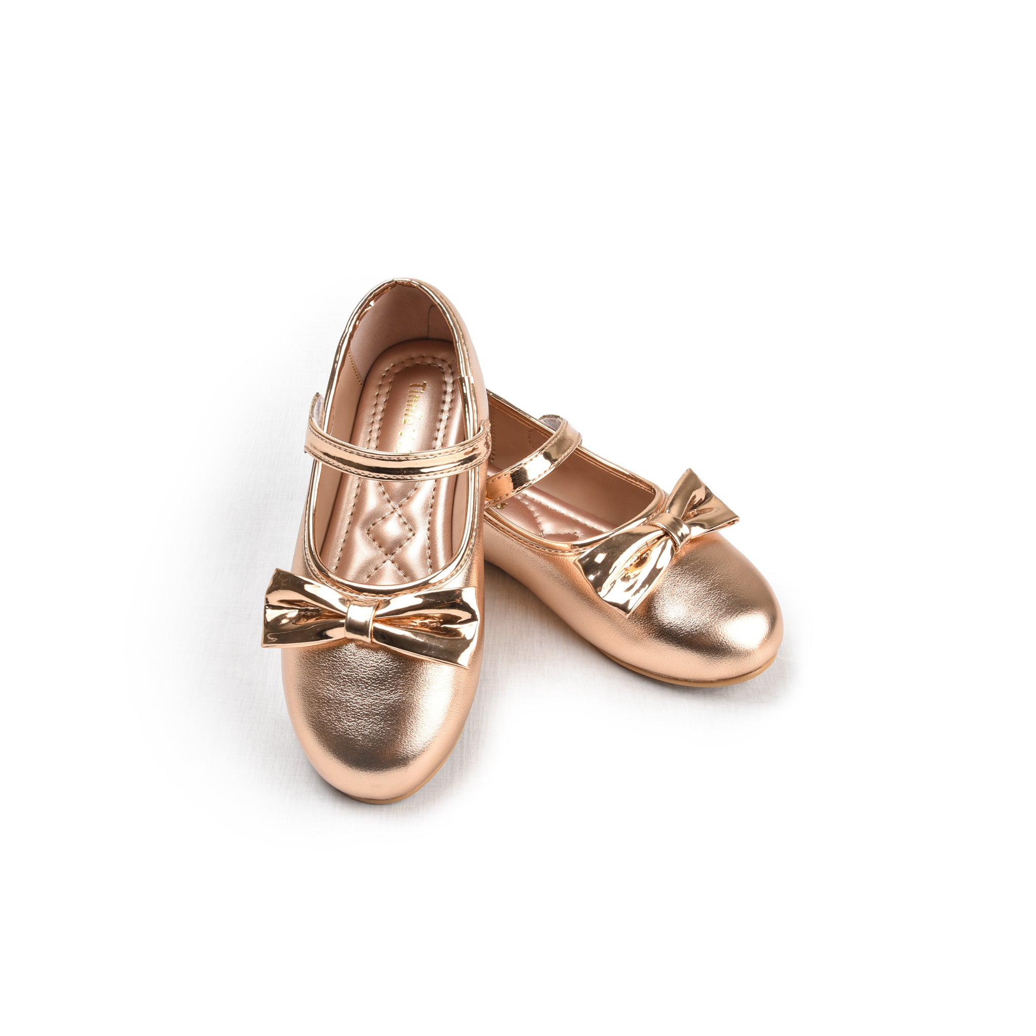 Rose Gold Metallic Mary Jane Shoes