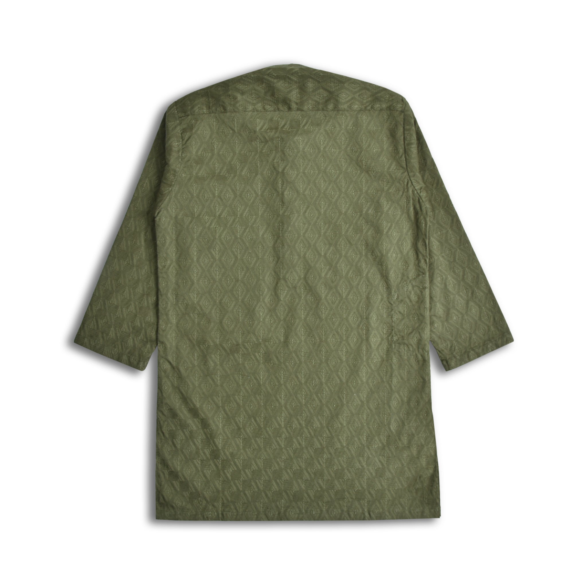 Olive Embroidered Boys Kurta