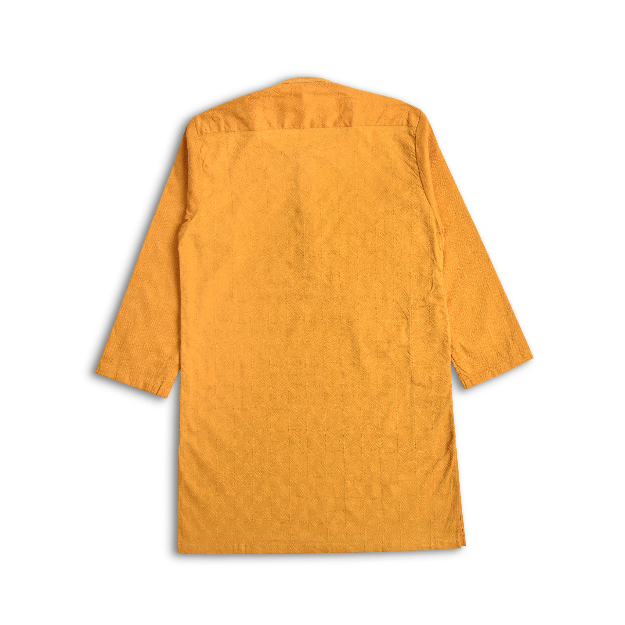 Mustard Embroidered Boys Kurta