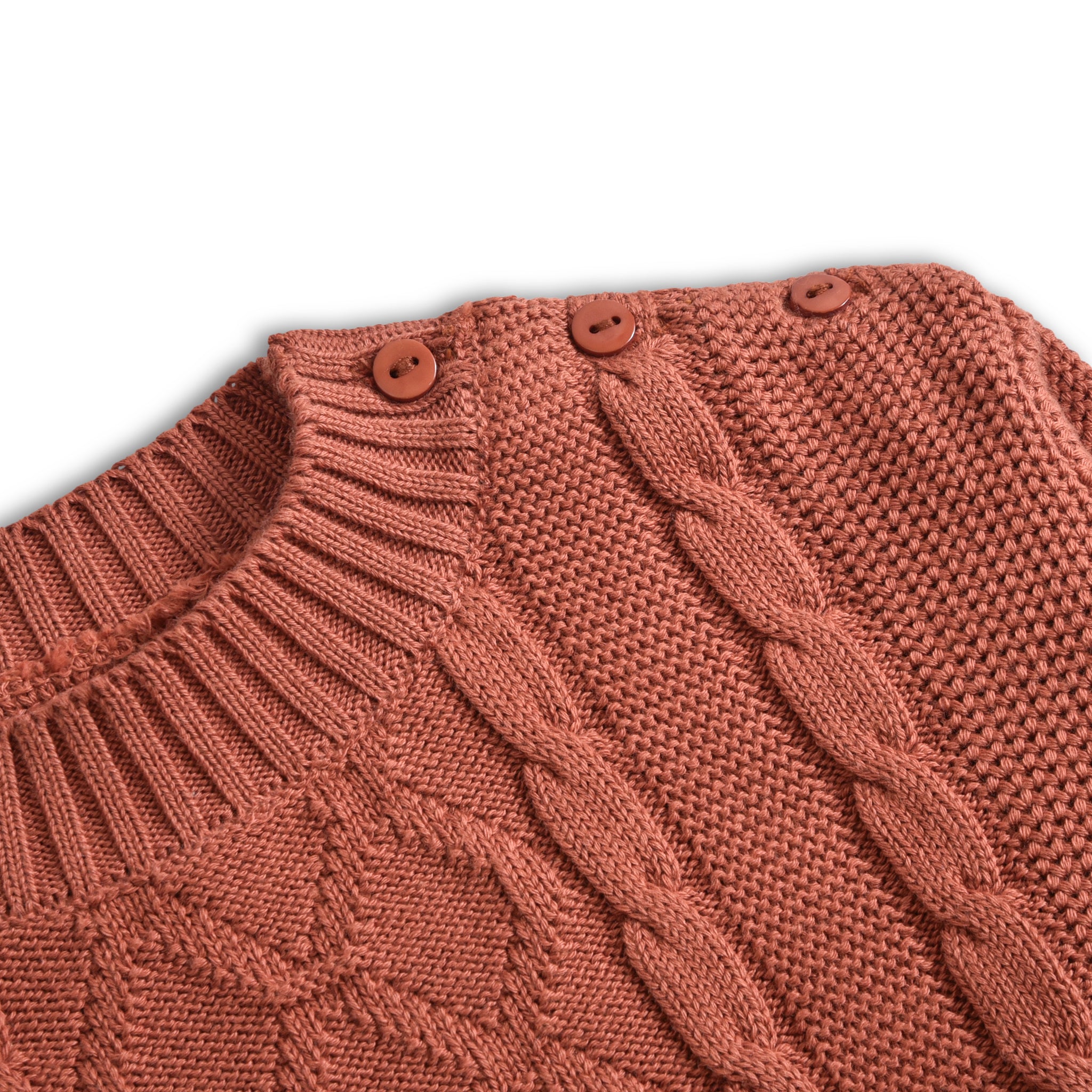 Cable Knit Mock Neck Sweater