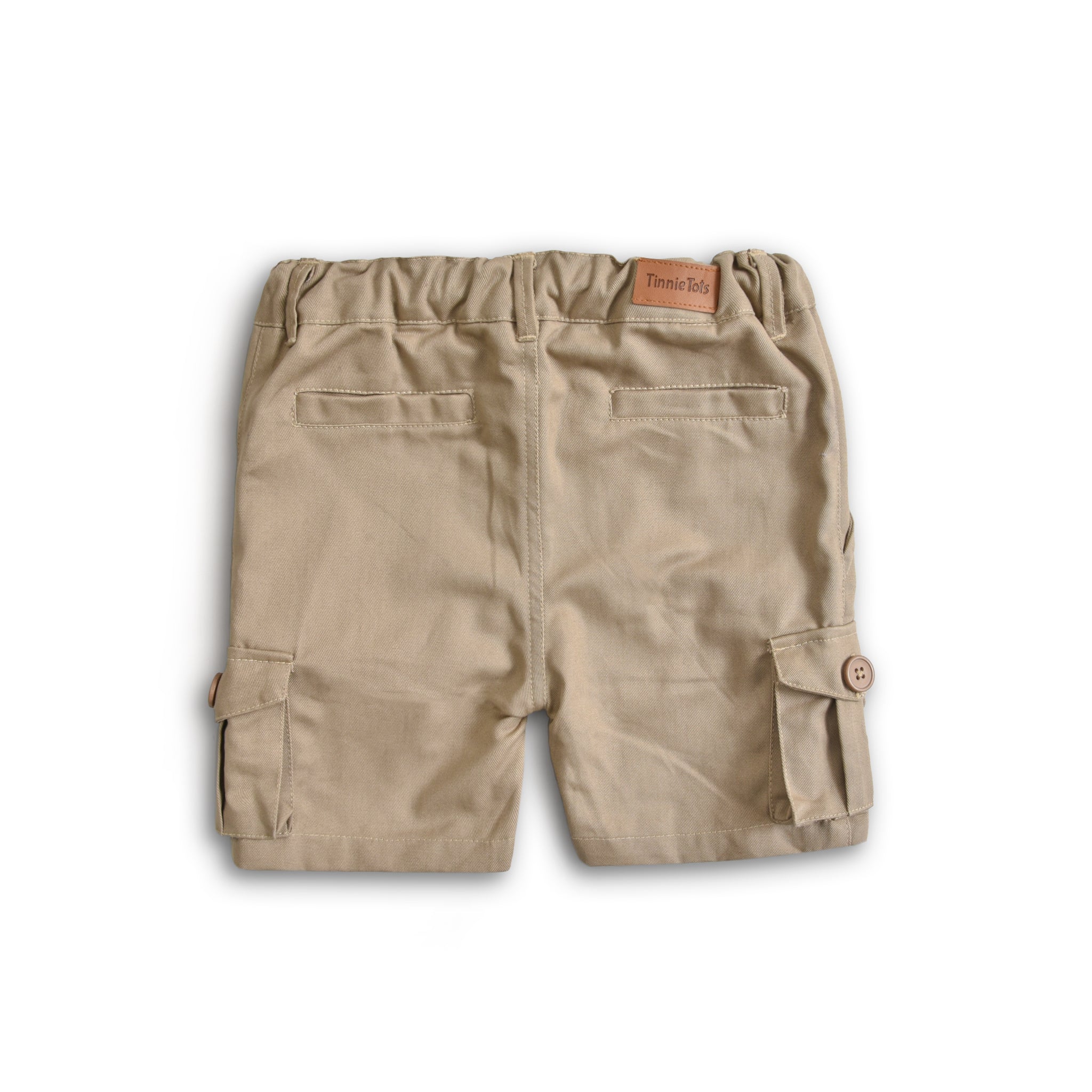 Khaki Cargo Cotton Shorts