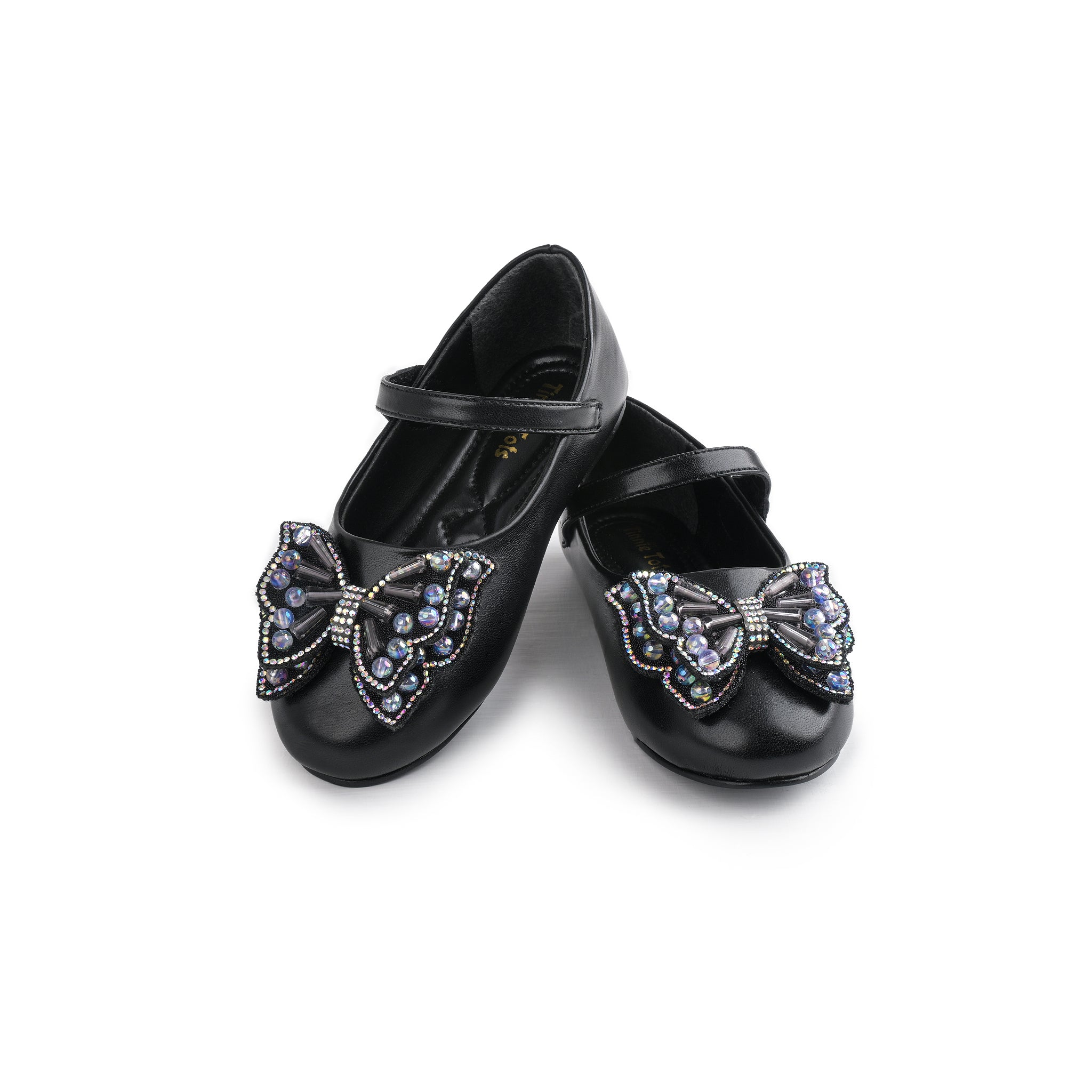 Black Butterfly Embellished Pumps