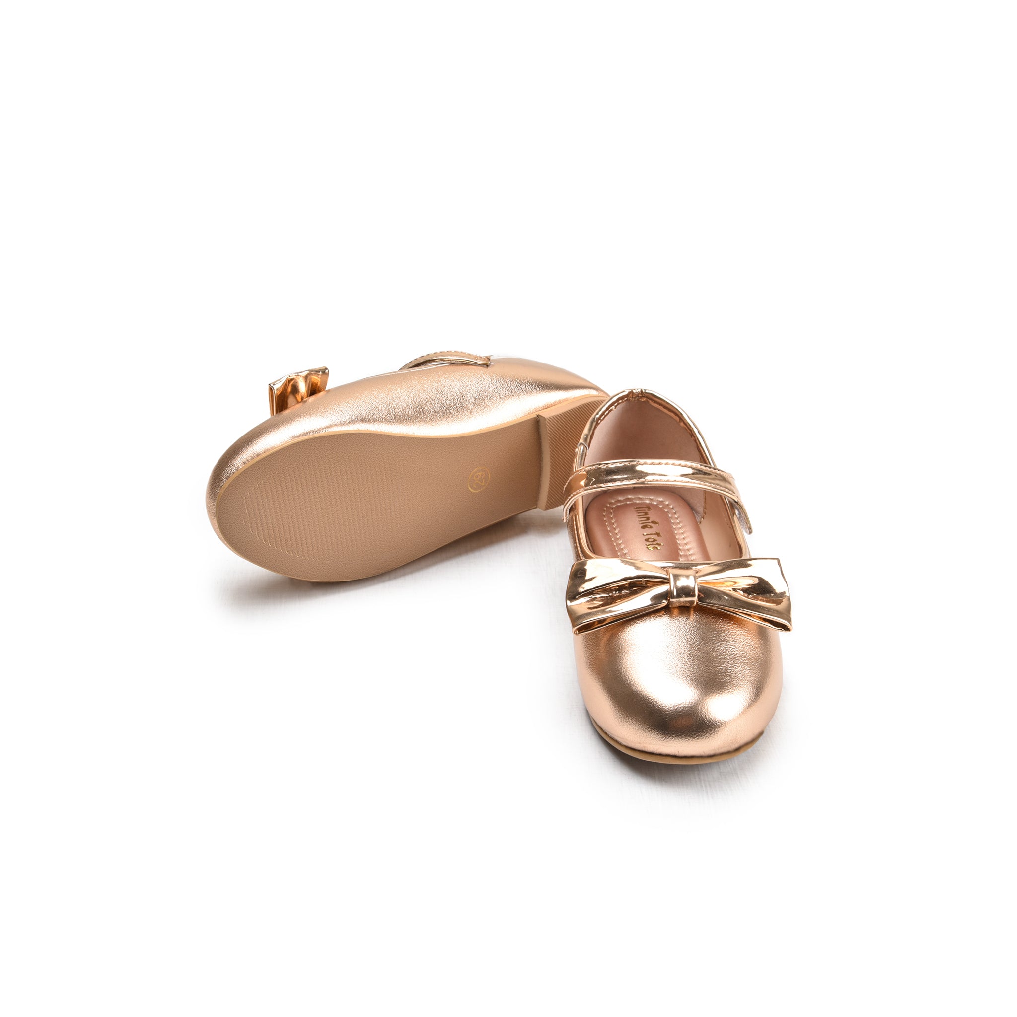 Rose Gold Metallic Mary Jane Shoes