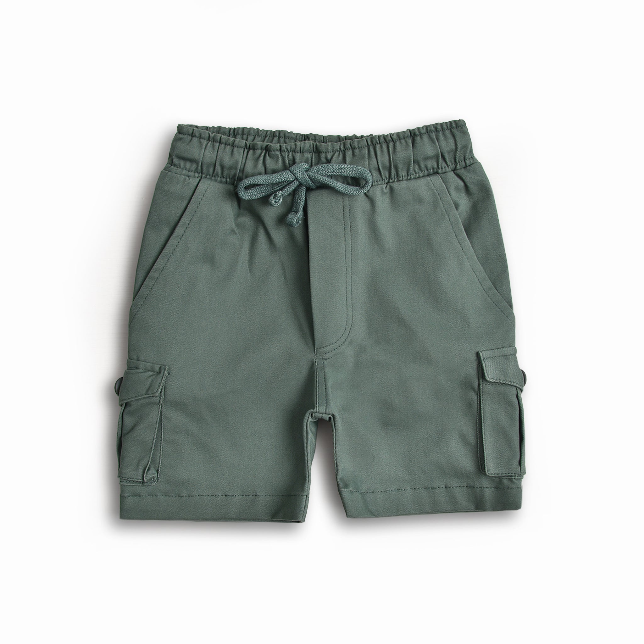 Olive Cargo Cotton Shorts