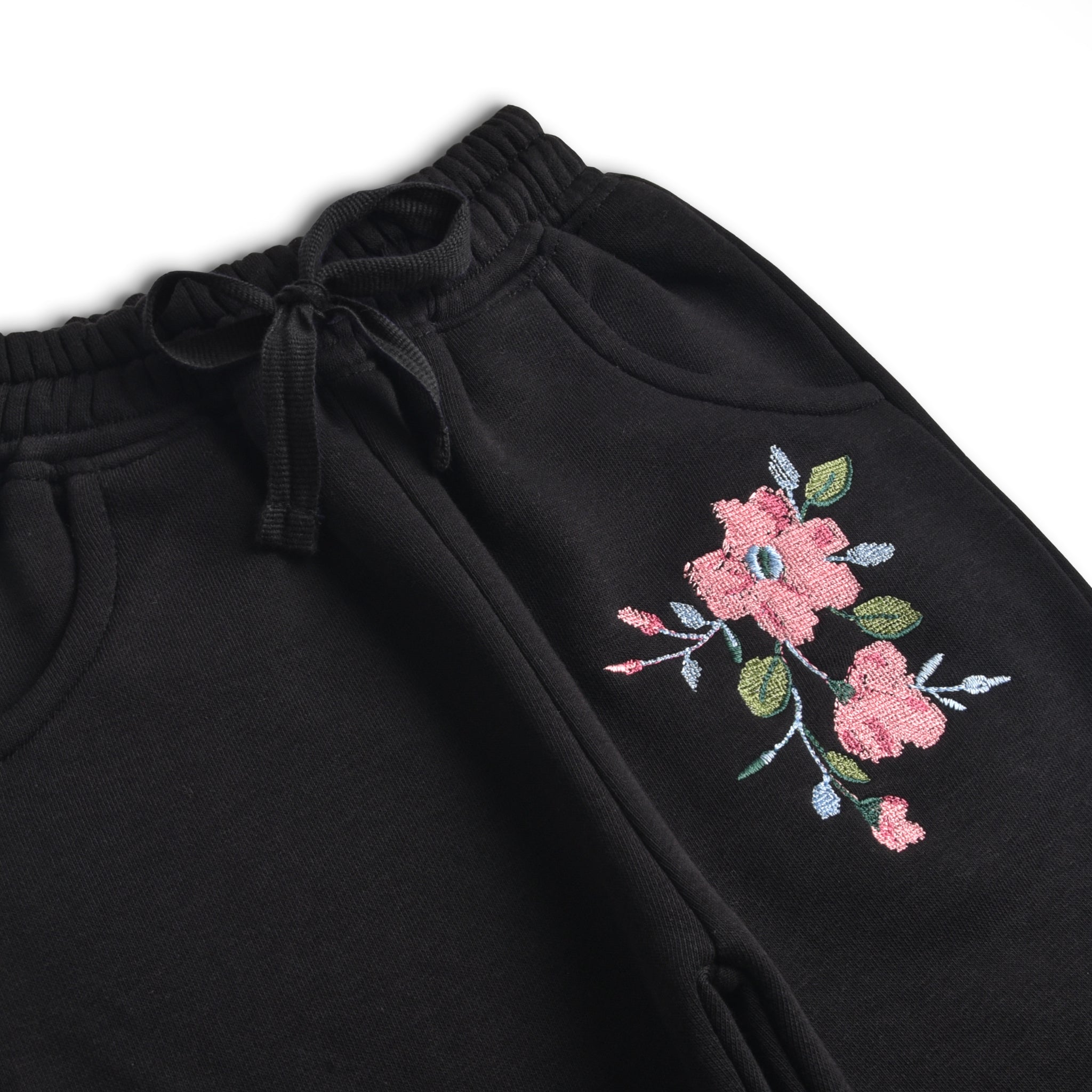 Floral Embroidered Fleece Set (2pc)