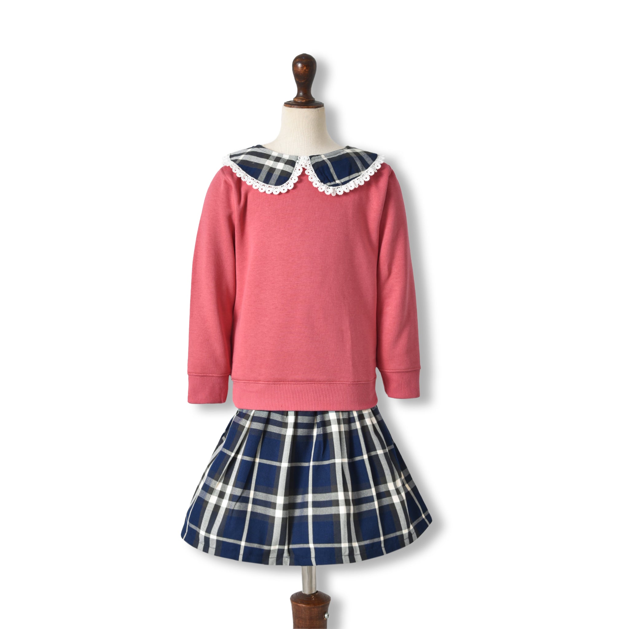 Rose Pink Fleece Skirt Set (2pc)