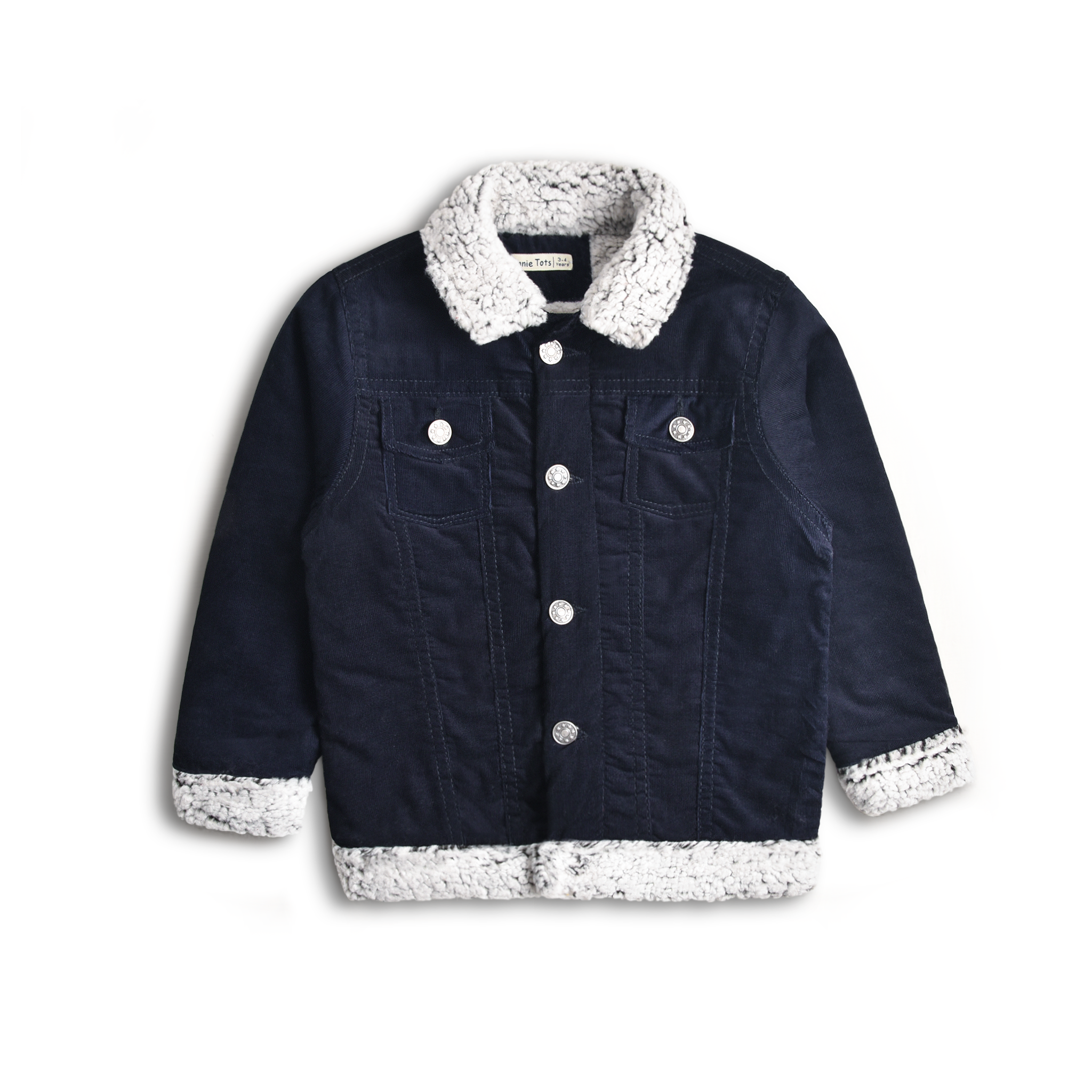 Sherpa lined Navy Corduroy Jacket