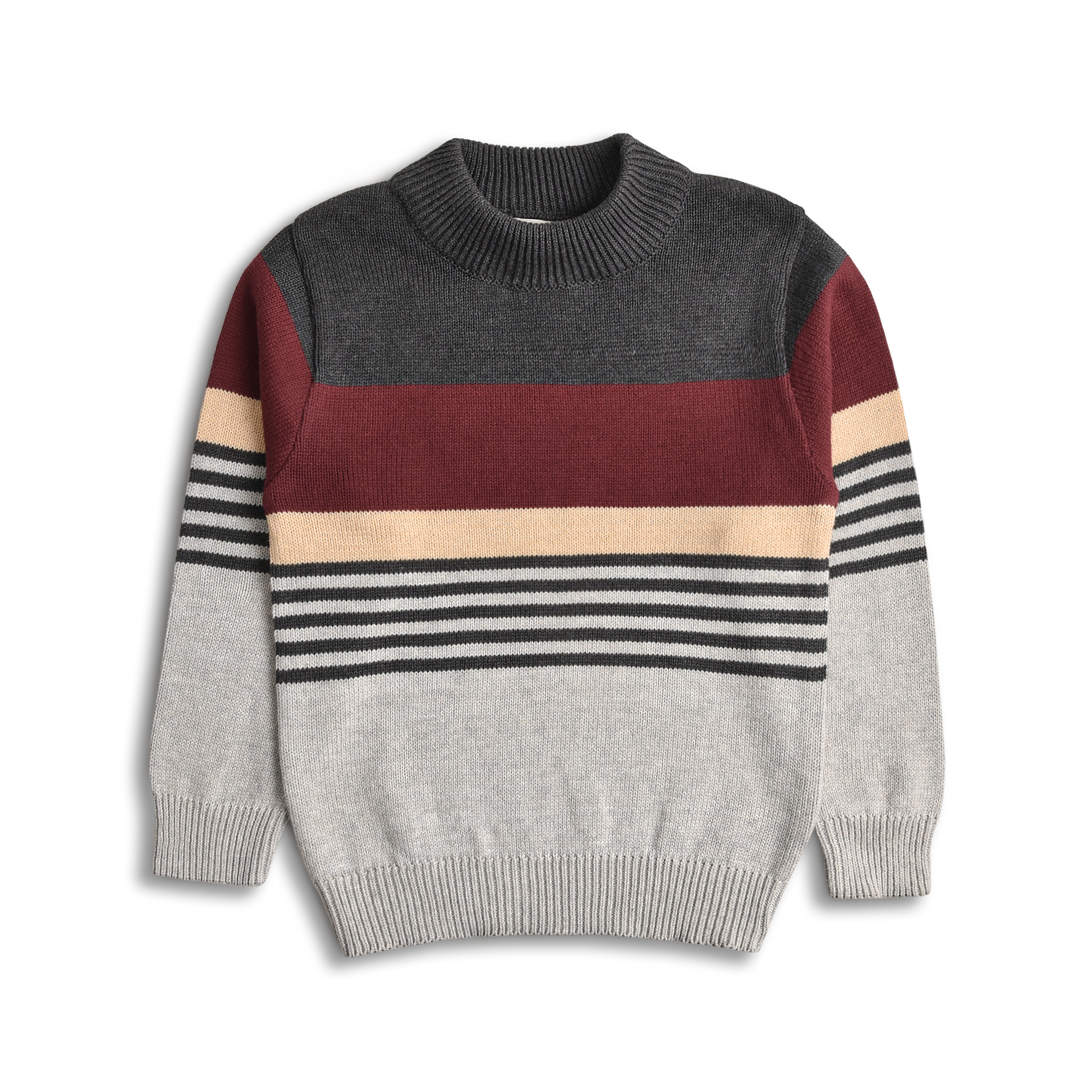 Woodland Striped Mockneck Sweater