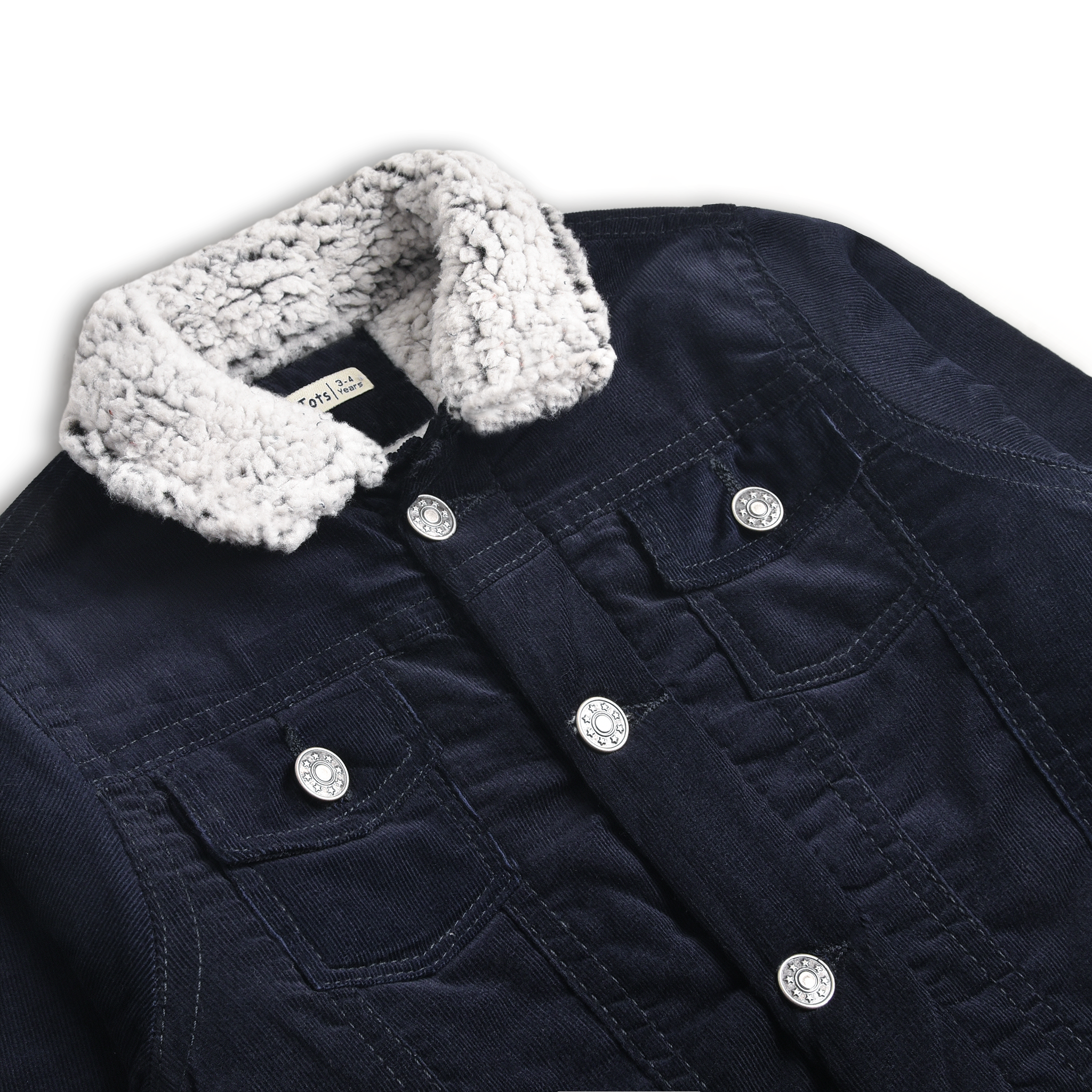 Sherpa lined Navy Corduroy Jacket