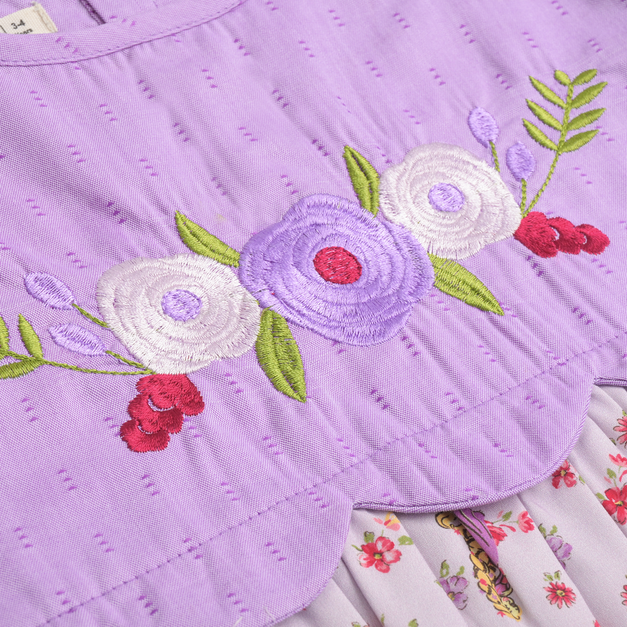 Lavender Embroidered Dress