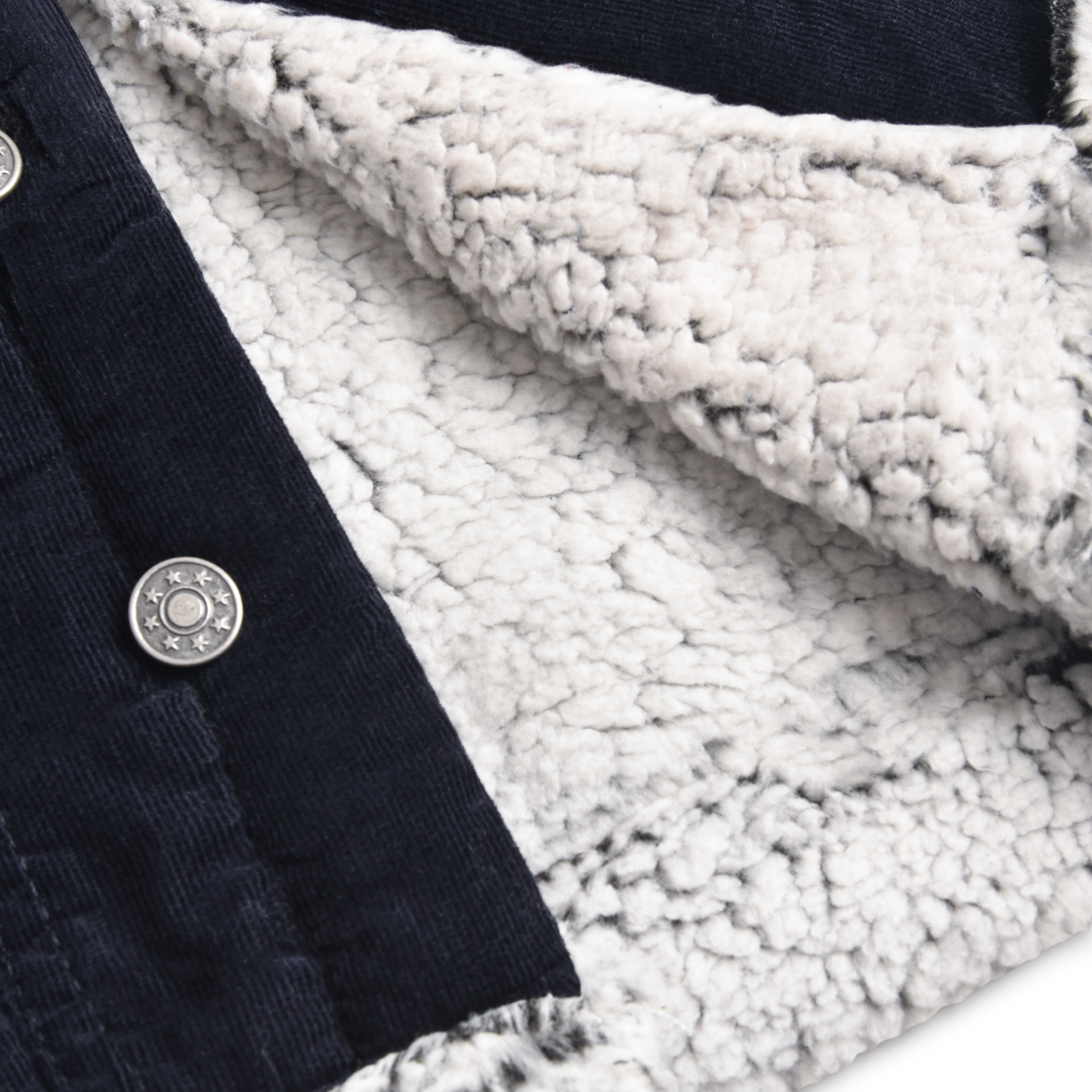 Sherpa lined Navy Corduroy Jacket