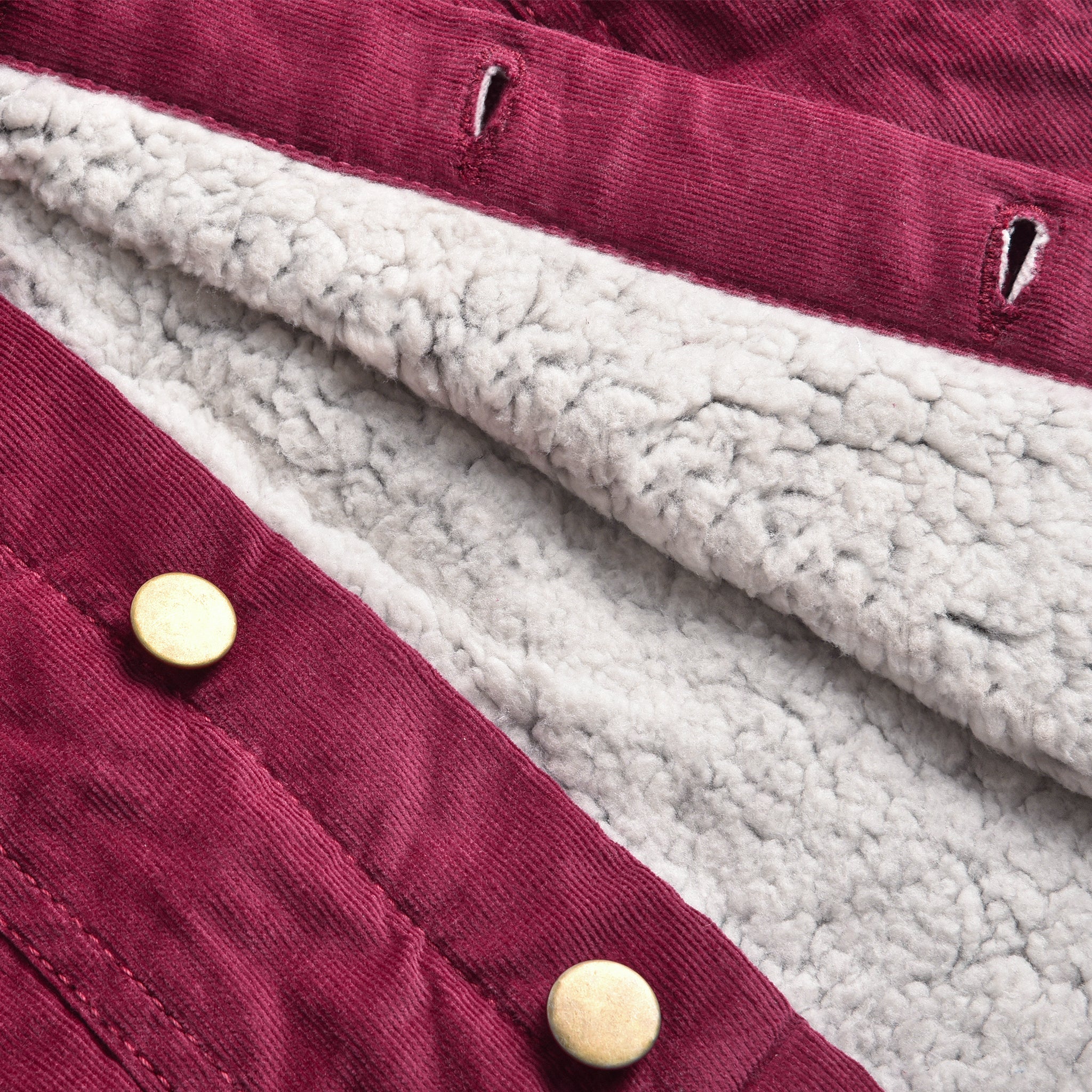 Plum Sherpa Corduroy Jacket