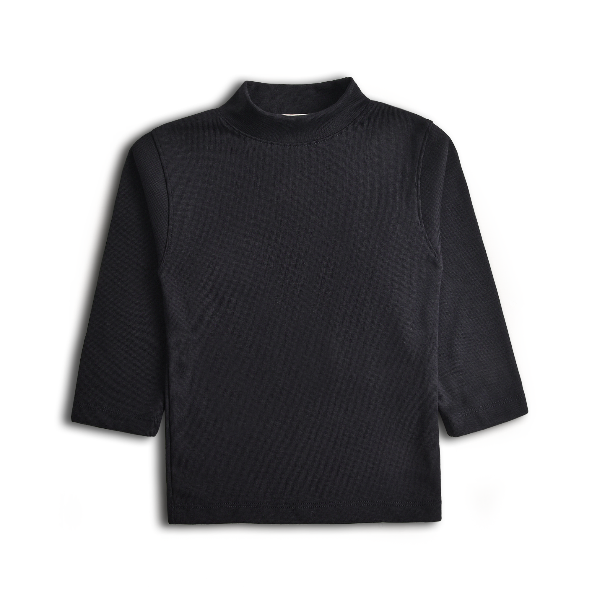 Bluish Black Mock Neck