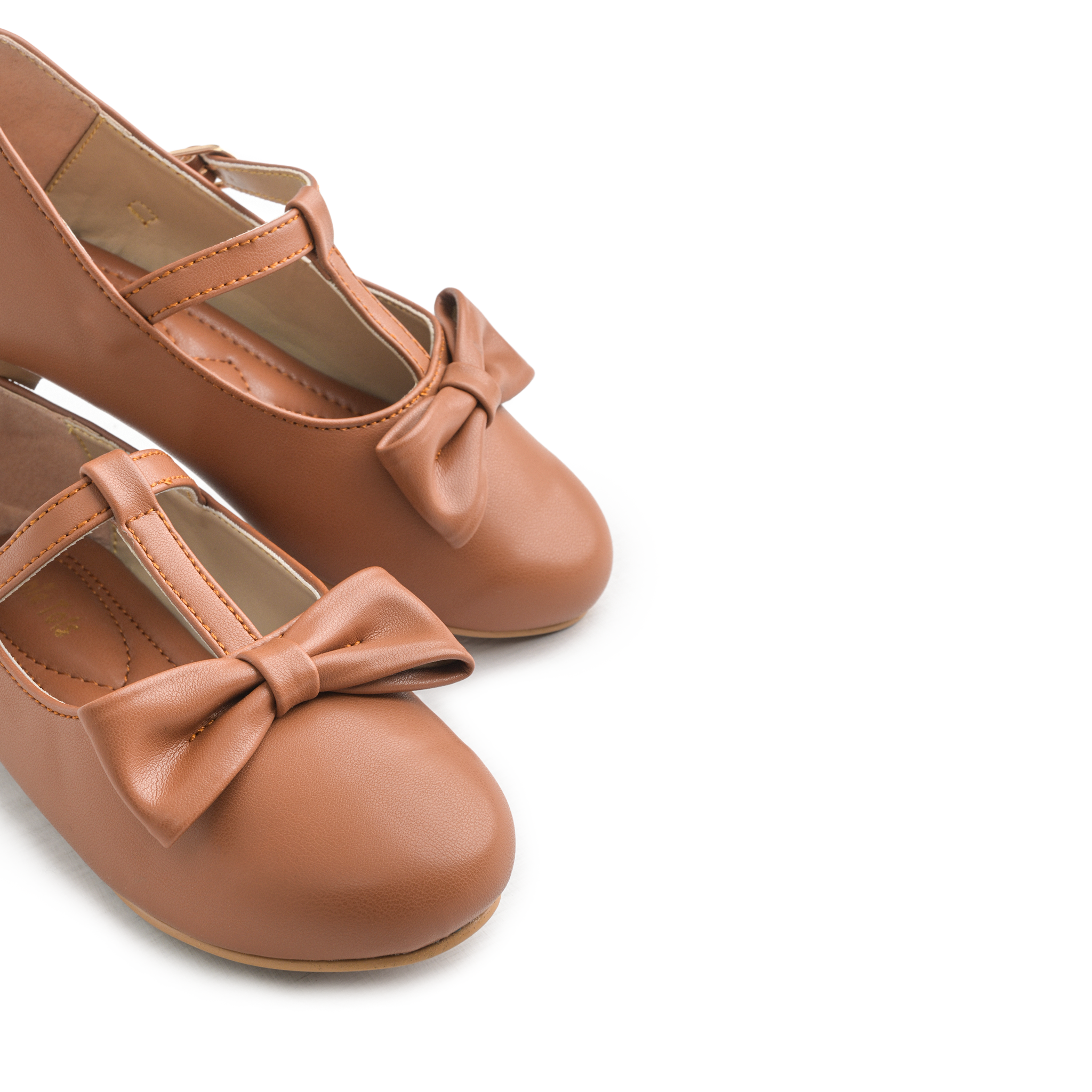 Tan Bow Detail Pumps